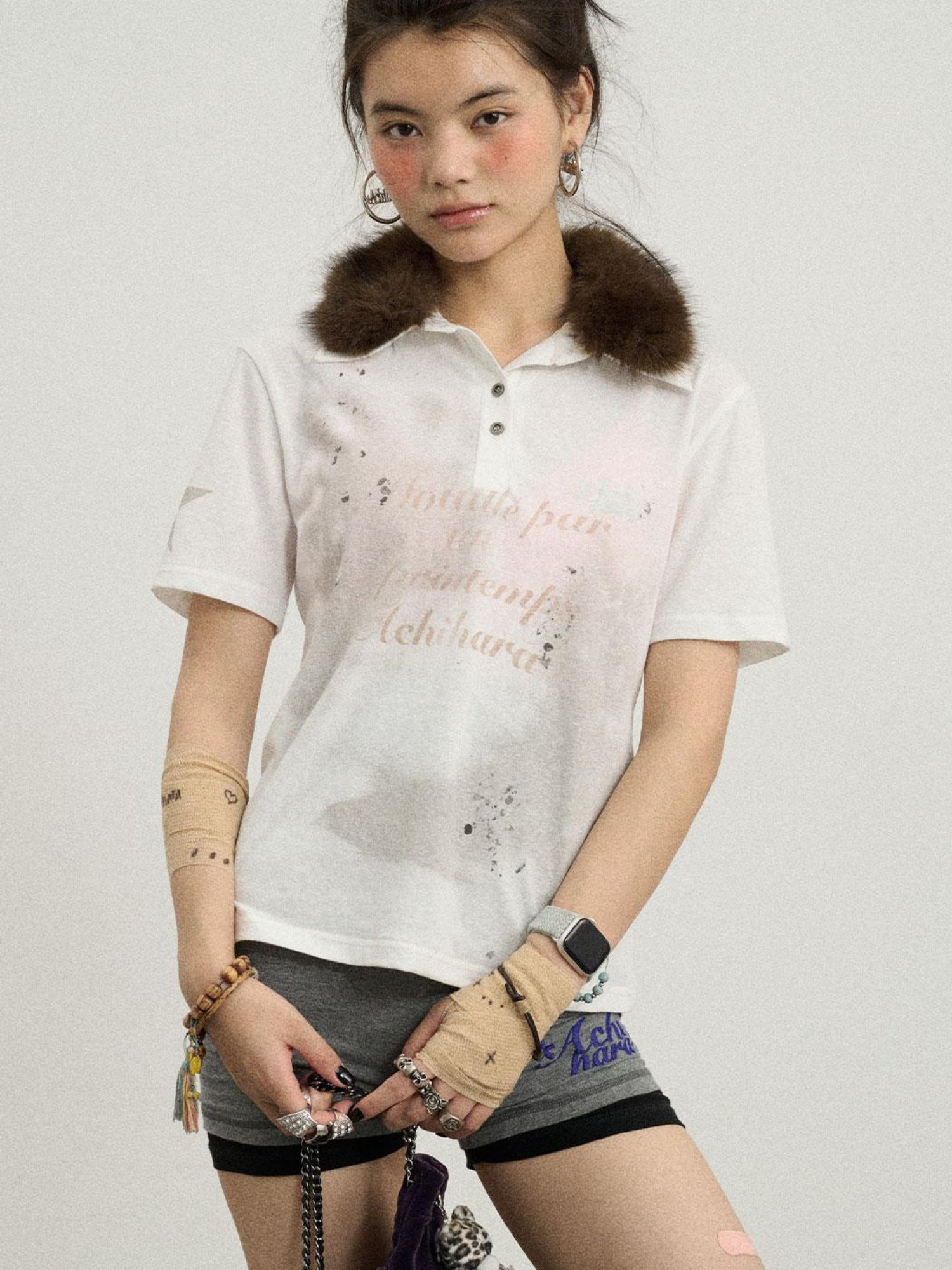 Achihara Crying Dog Graphic T-Shirt