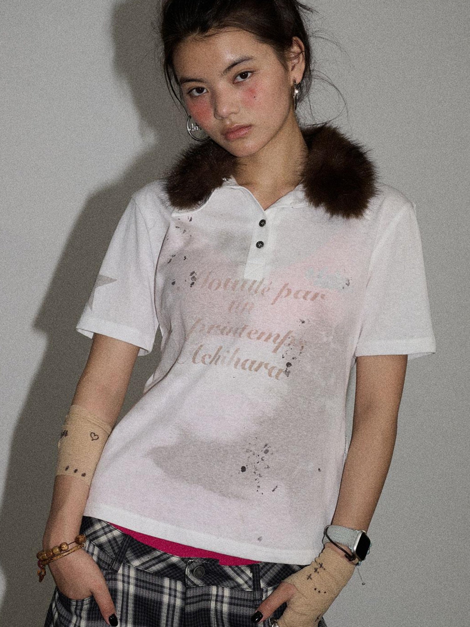 Achihara Crying Dog Graphic T-Shirt
