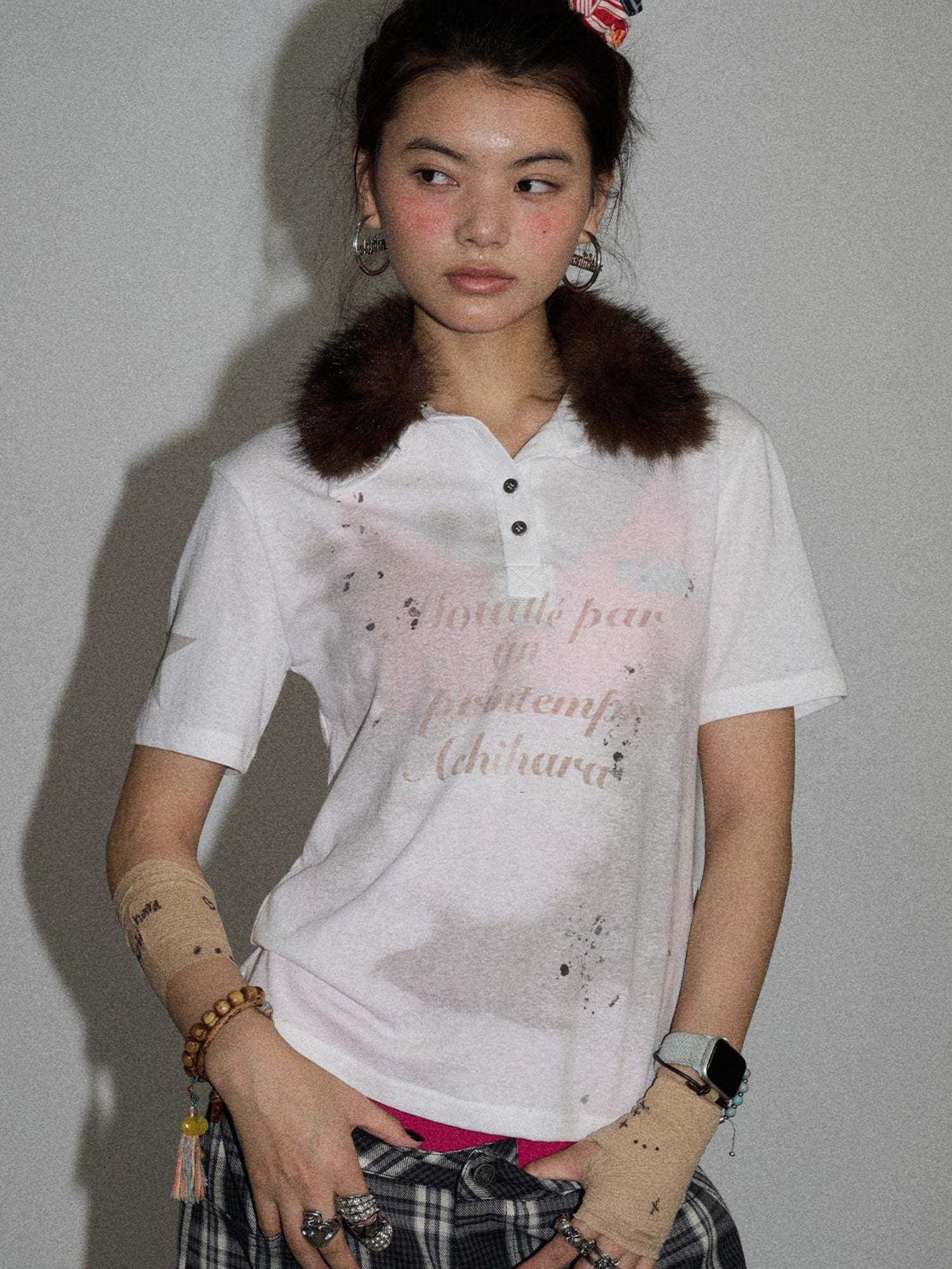 Achihara Crying Dog Graphic T-Shirt