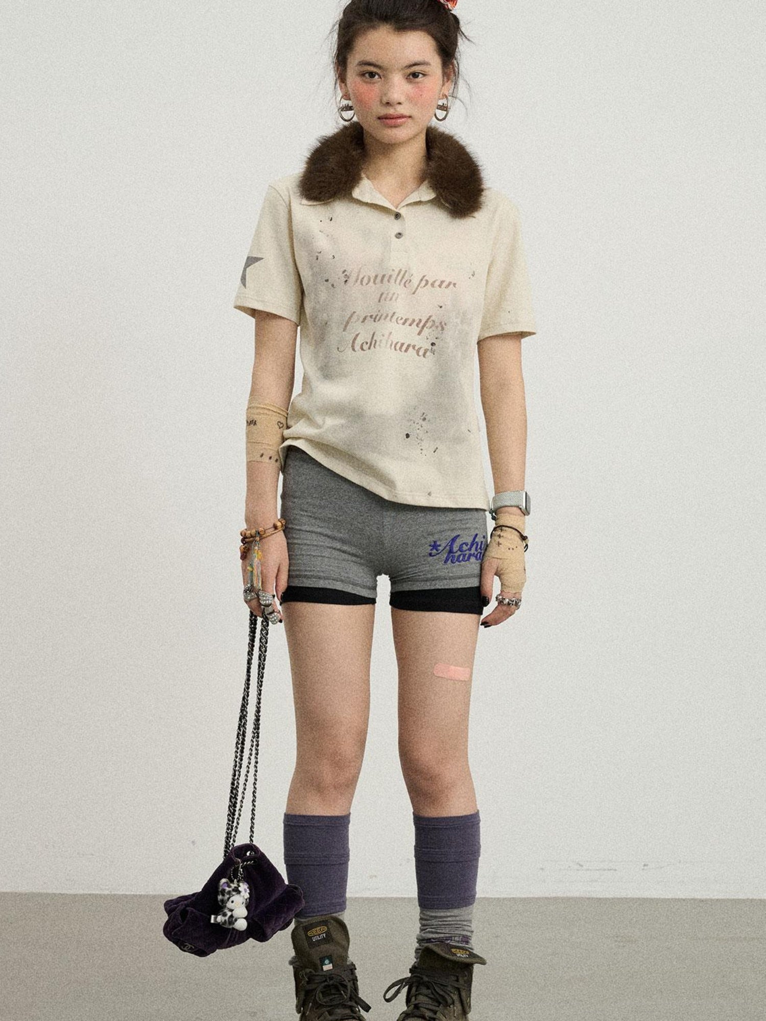 Achihara Crying Dog Graphic T-Shirt