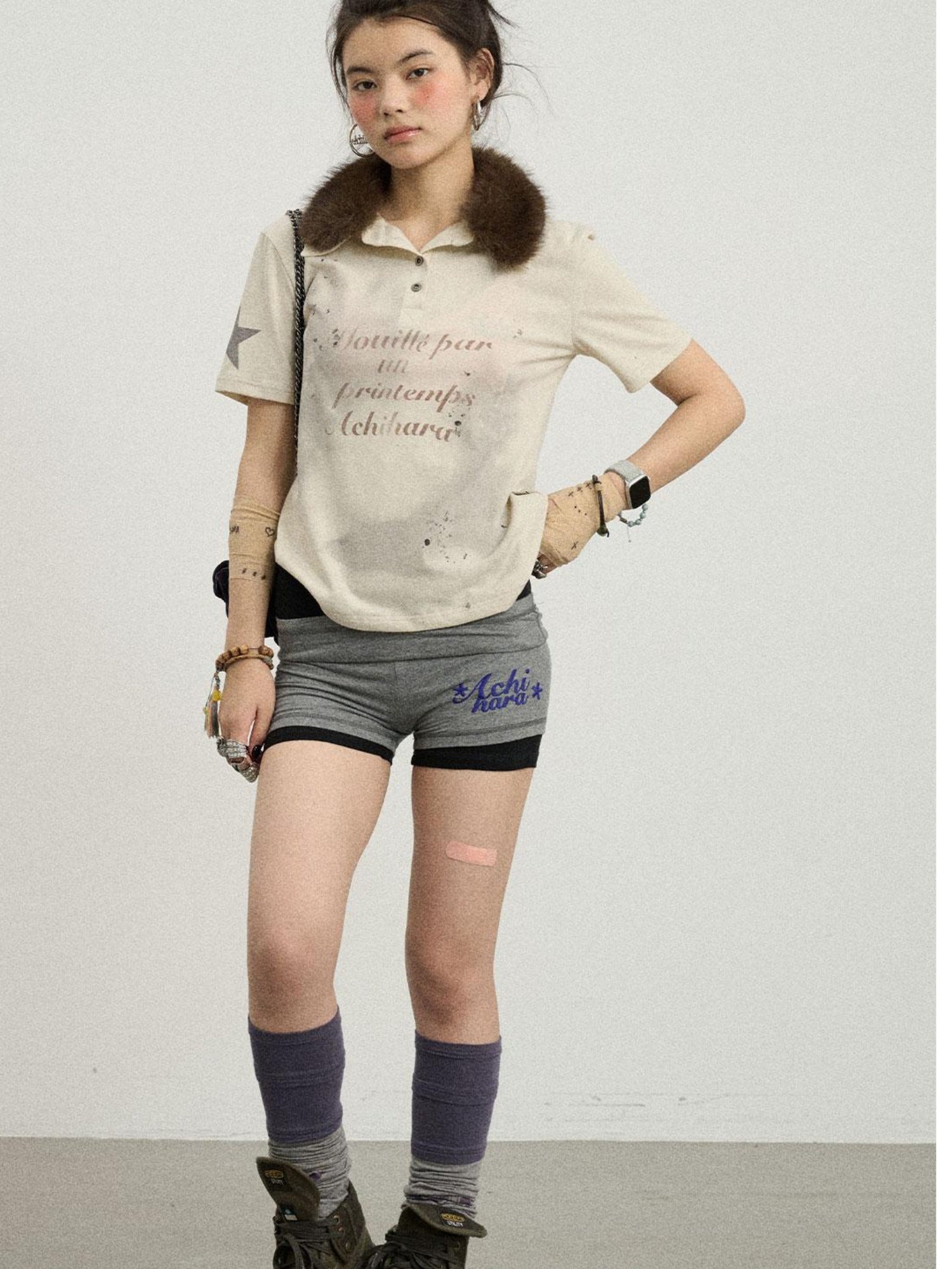 Achihara Crying Dog Graphic T-Shirt