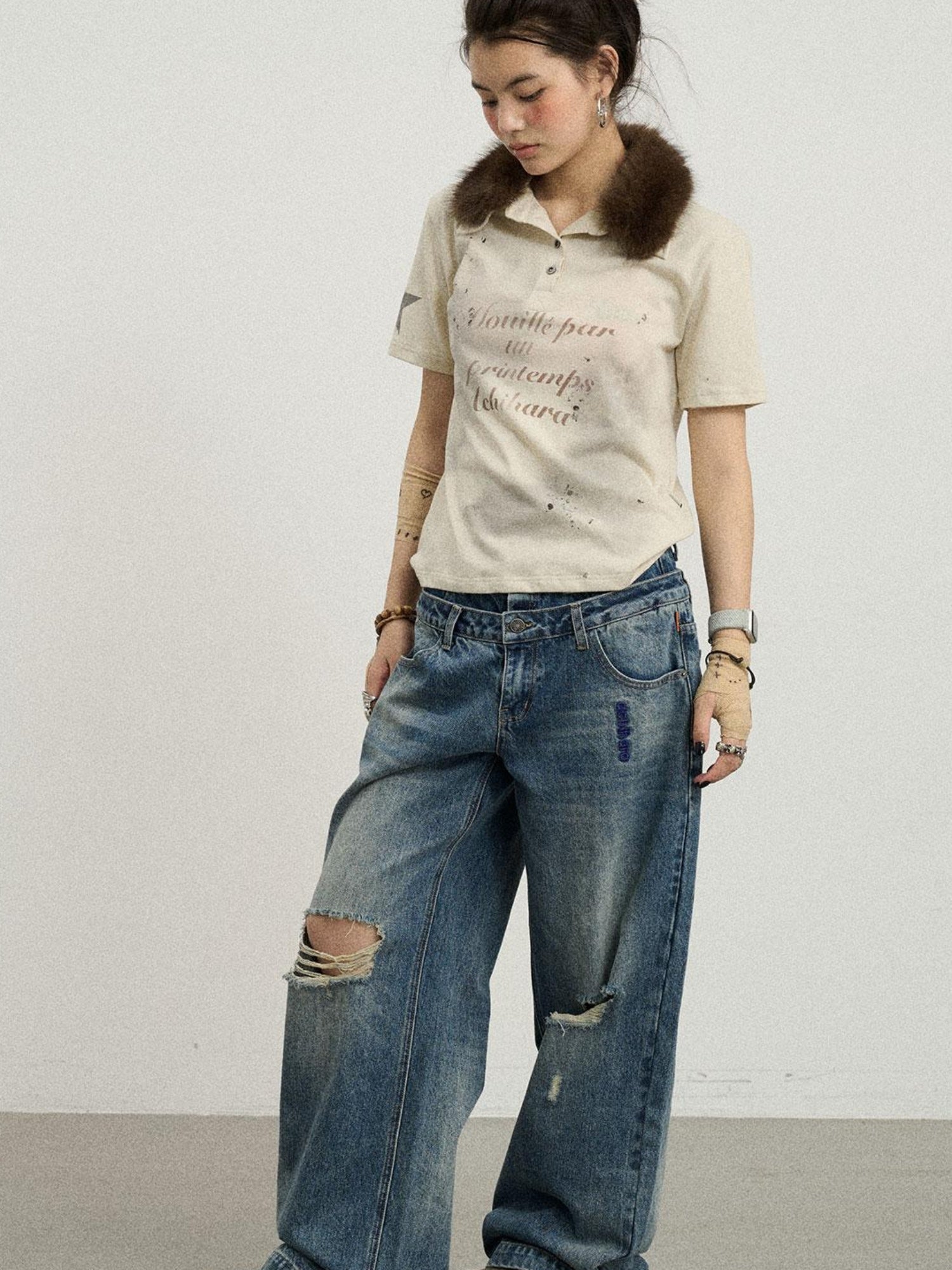 Achihara Crying Dog Graphic T-Shirt