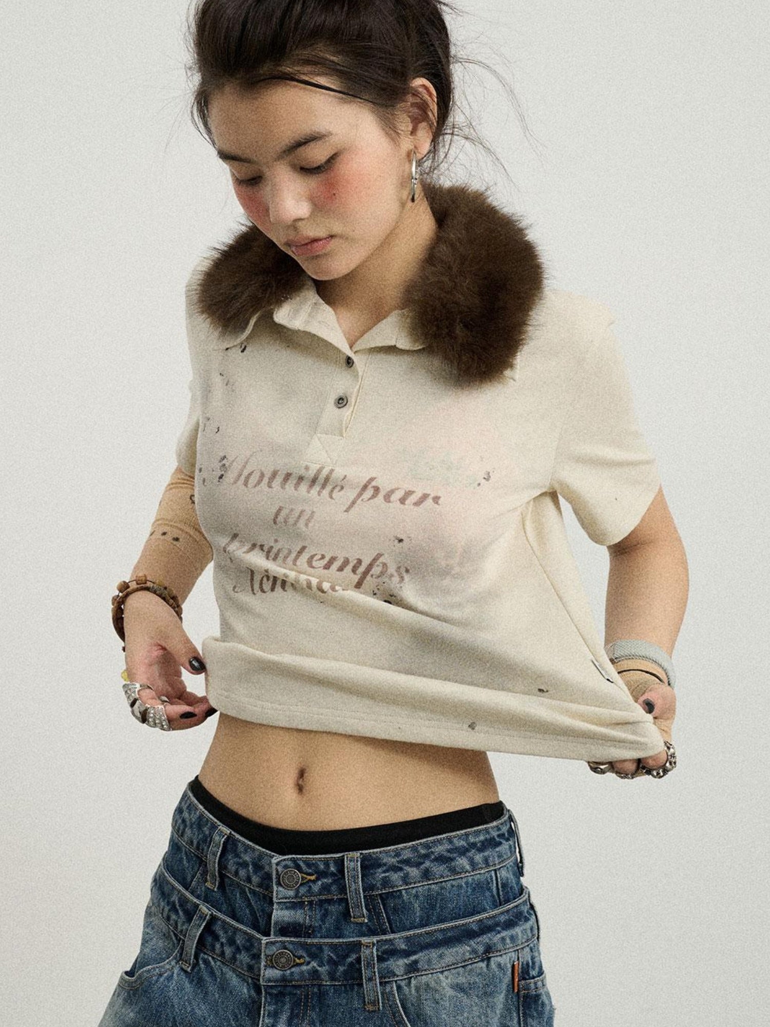 Achihara Crying Dog Graphic T-Shirt