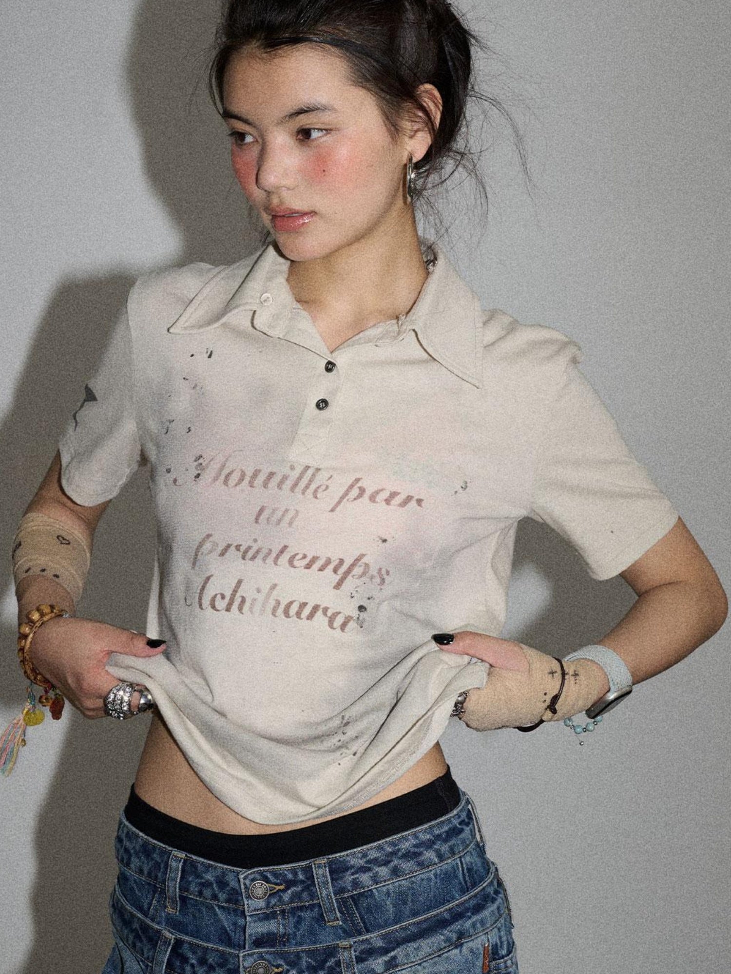 Achihara Crying Dog Graphic T-Shirt