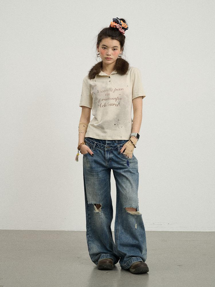 Achihara Crying Dog Graphic T-Shirt
