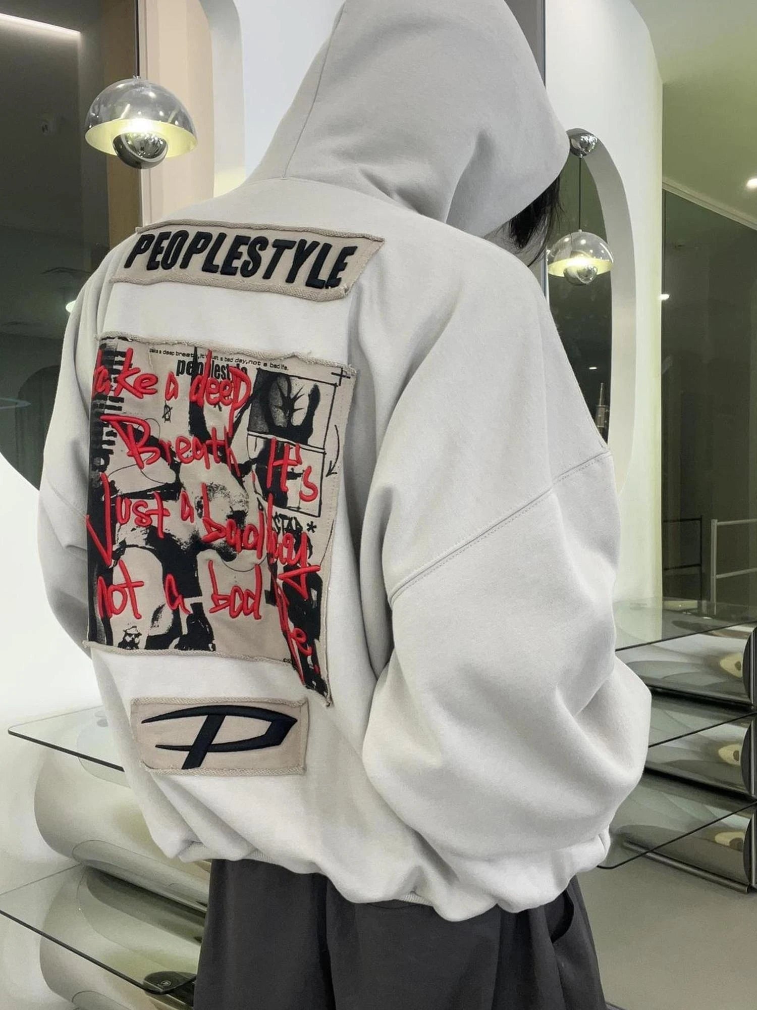 Custom Print Hooded Sweatshirt Warm Breathable Unisex Streetwear