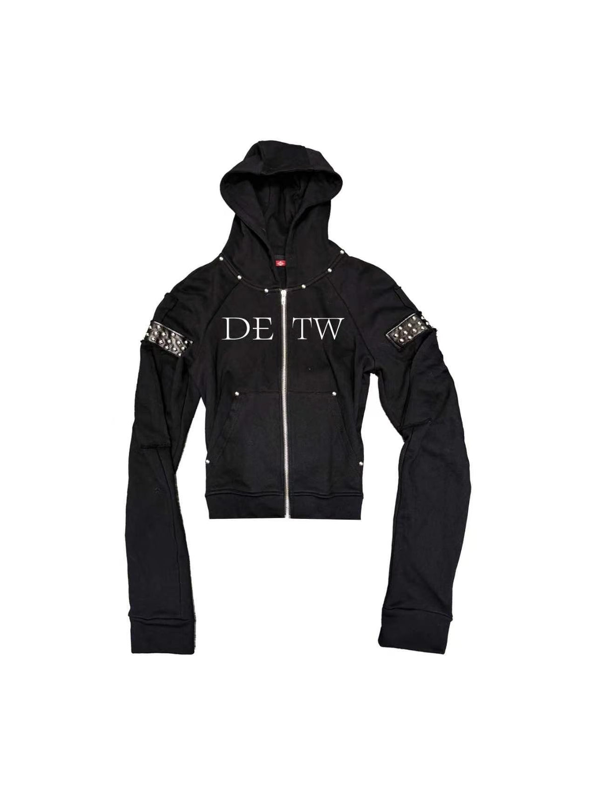 DETW_OnLine_Dark_Street_Punk_Studded_Raglan_Sleeve_Drawstring_Women&
