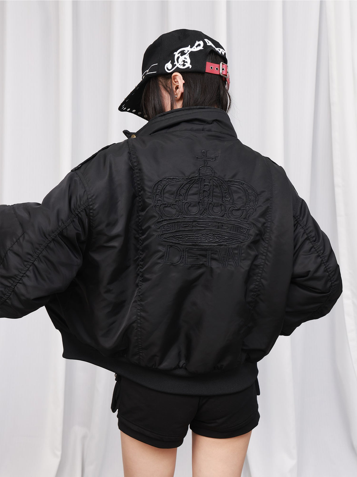 DETW OnLine Embroidered 3d Court Bomber Women&