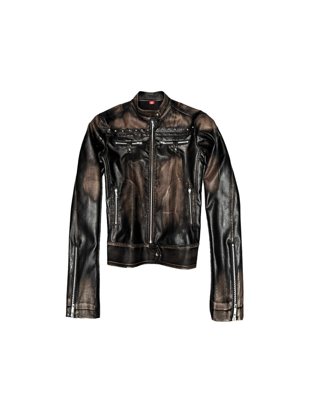 DETW_OnLine_Vintage_Punk_Hand_Brushed_Studded_Stand_Collar_Women&