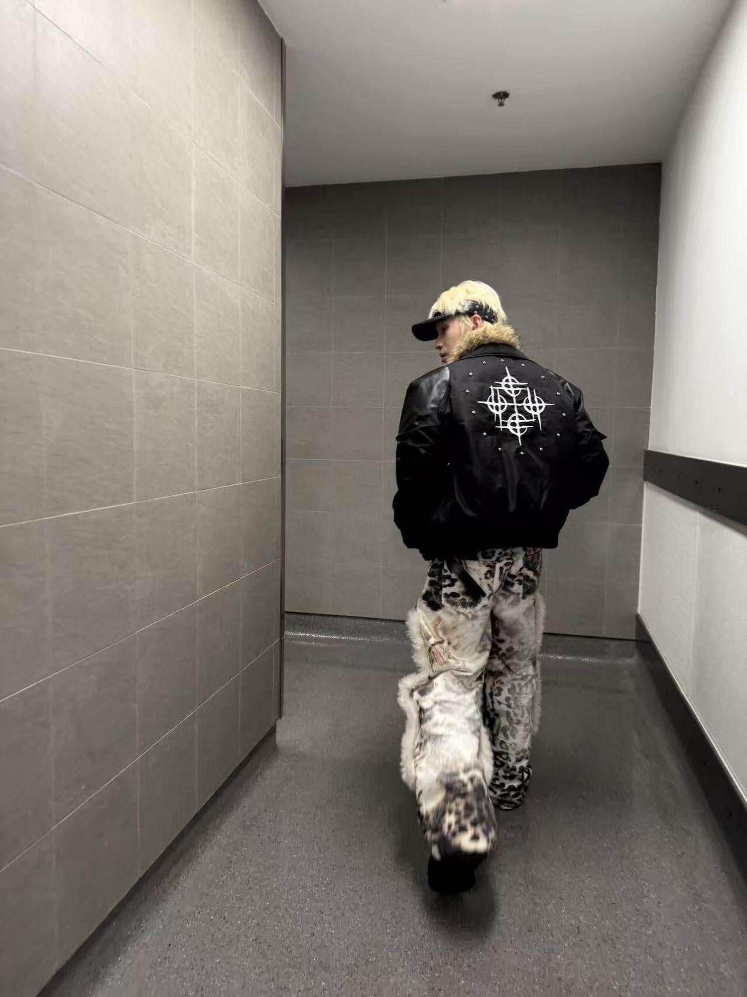 DETW onLine Black Armor Patchwork Embroidered Women&