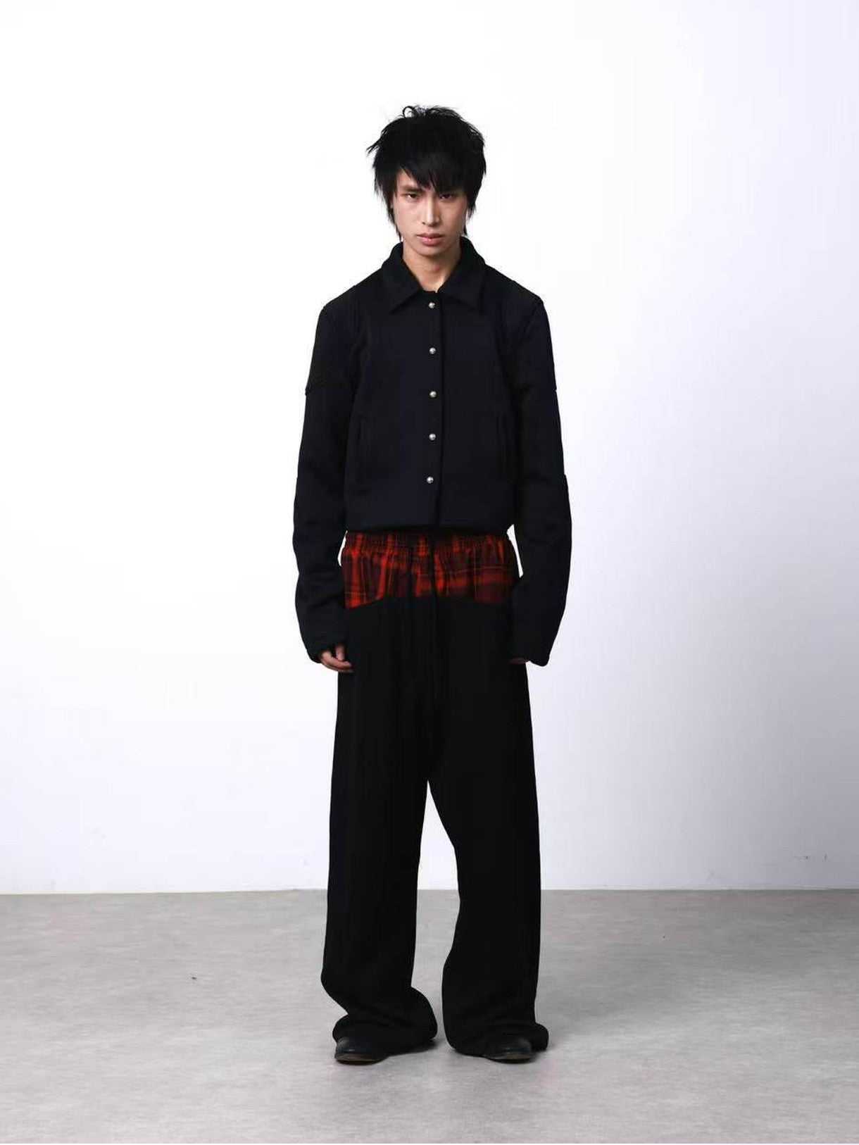 DETW onLine Black Armored Metal Button Palace Lapel Women&