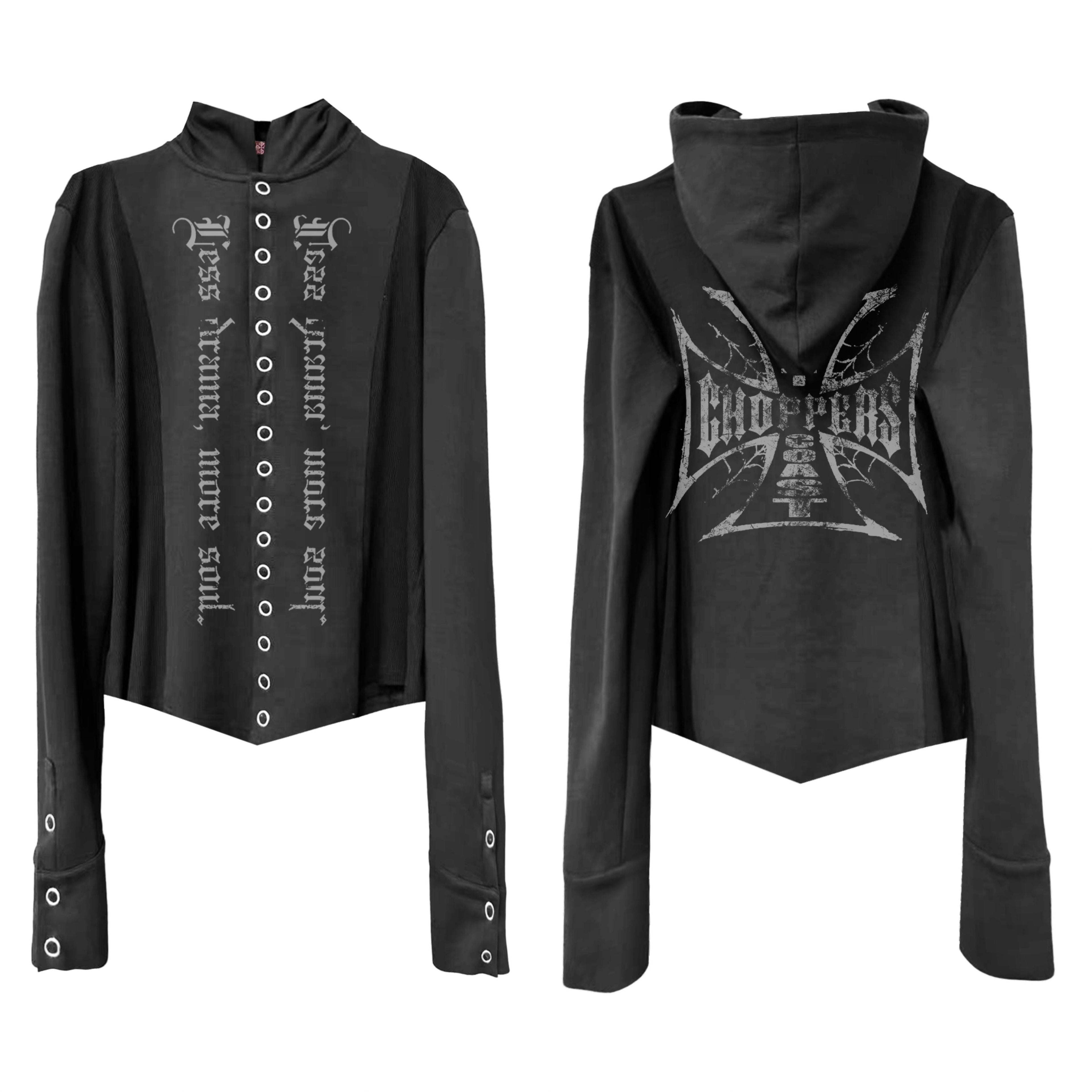 DETW_onLine_Black_Gothic_Button_Placket_Digital_Print_Women&