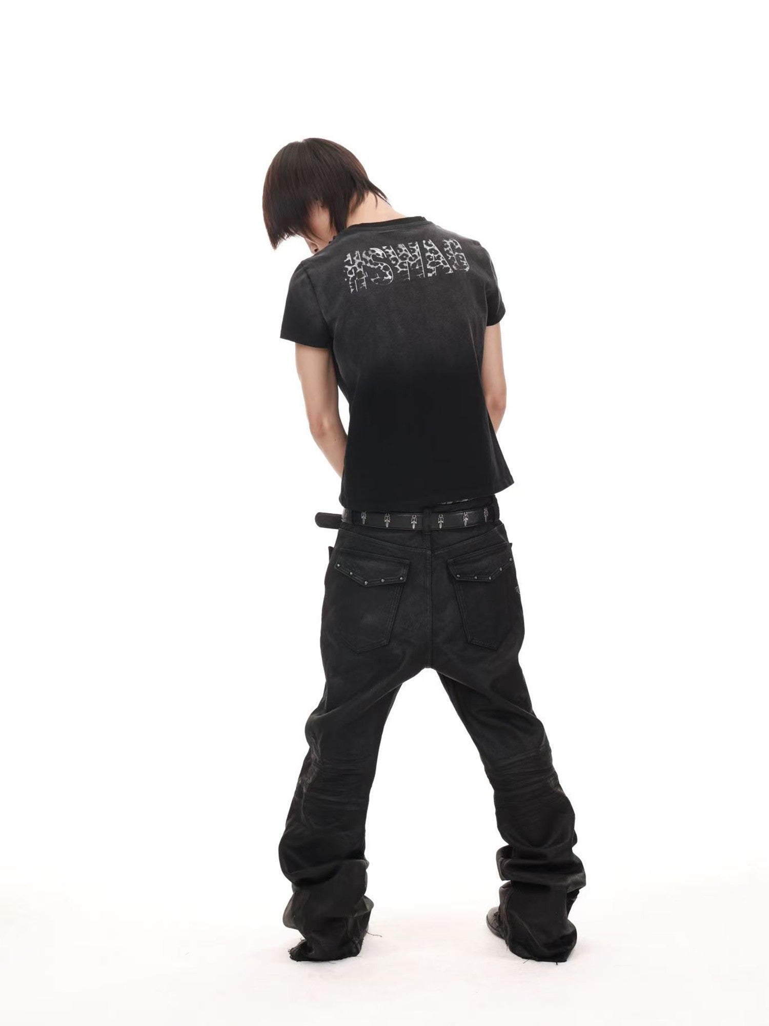 DETW onLine Black Panther Distressed Digital Print Women&