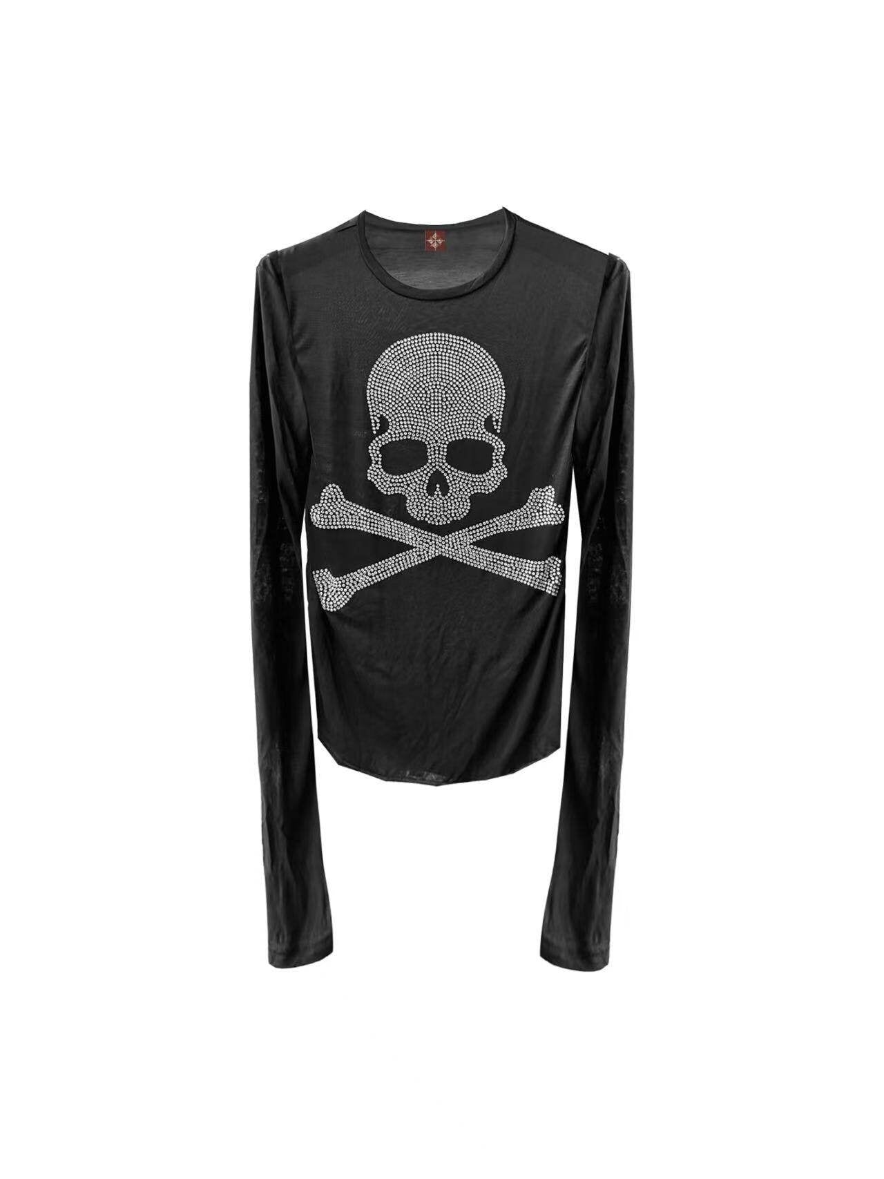 DETW_onLine_Black_Silver_Two_Tone_Skull_Rhinestone_Women&
