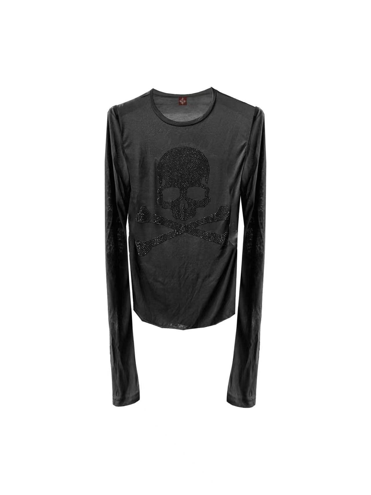 DETW_onLine_Black_Silver_Two_Tone_Skull_Rhinestone_Women&