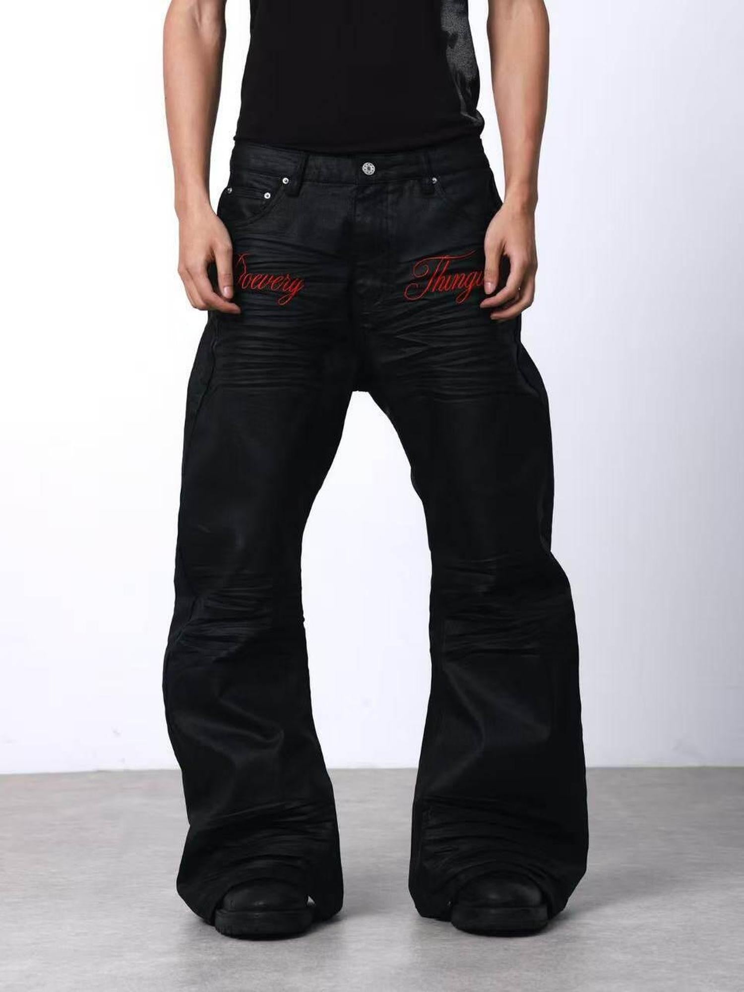 DETW onLine Brushed Wax Coated Pleated Embroidered Women&