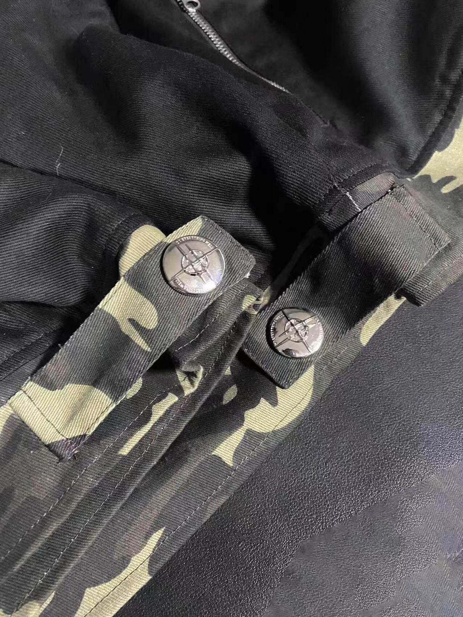 DETW onLine Camo Skull Button Placket Workwear Women&