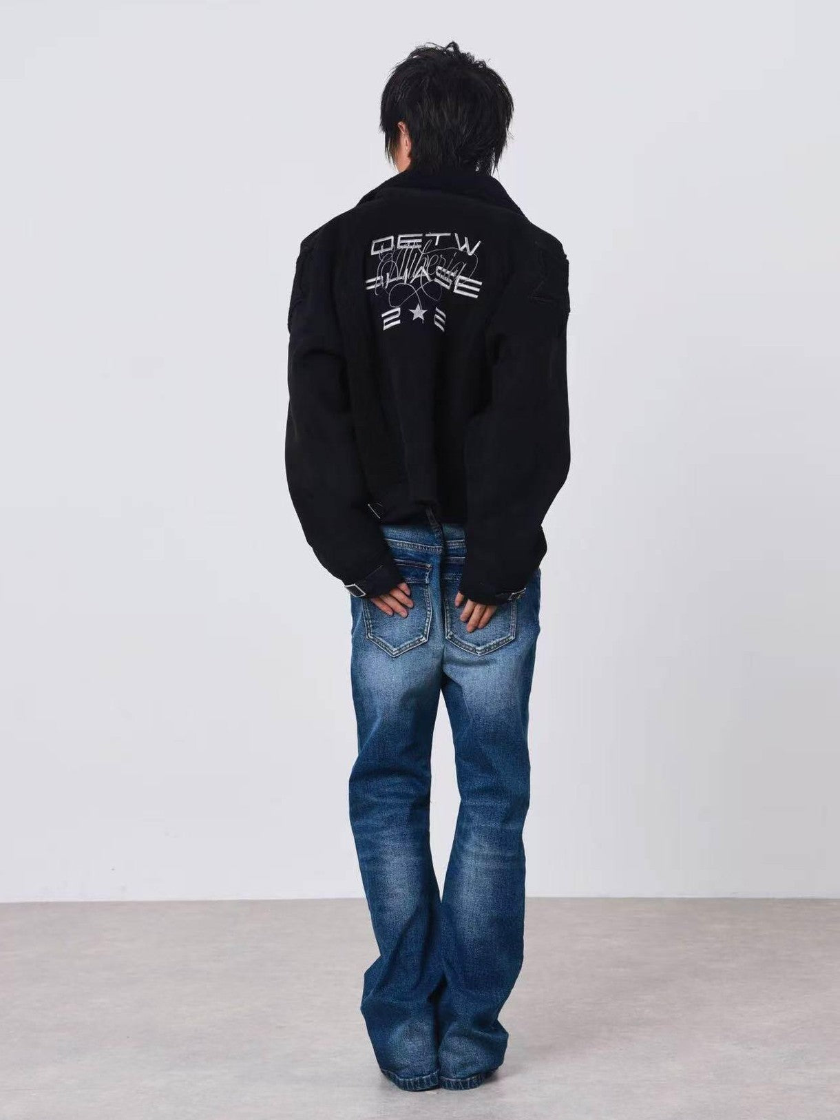 DETW onLine Dark Embroidered Suede Patchwork Metal Hardware Women&