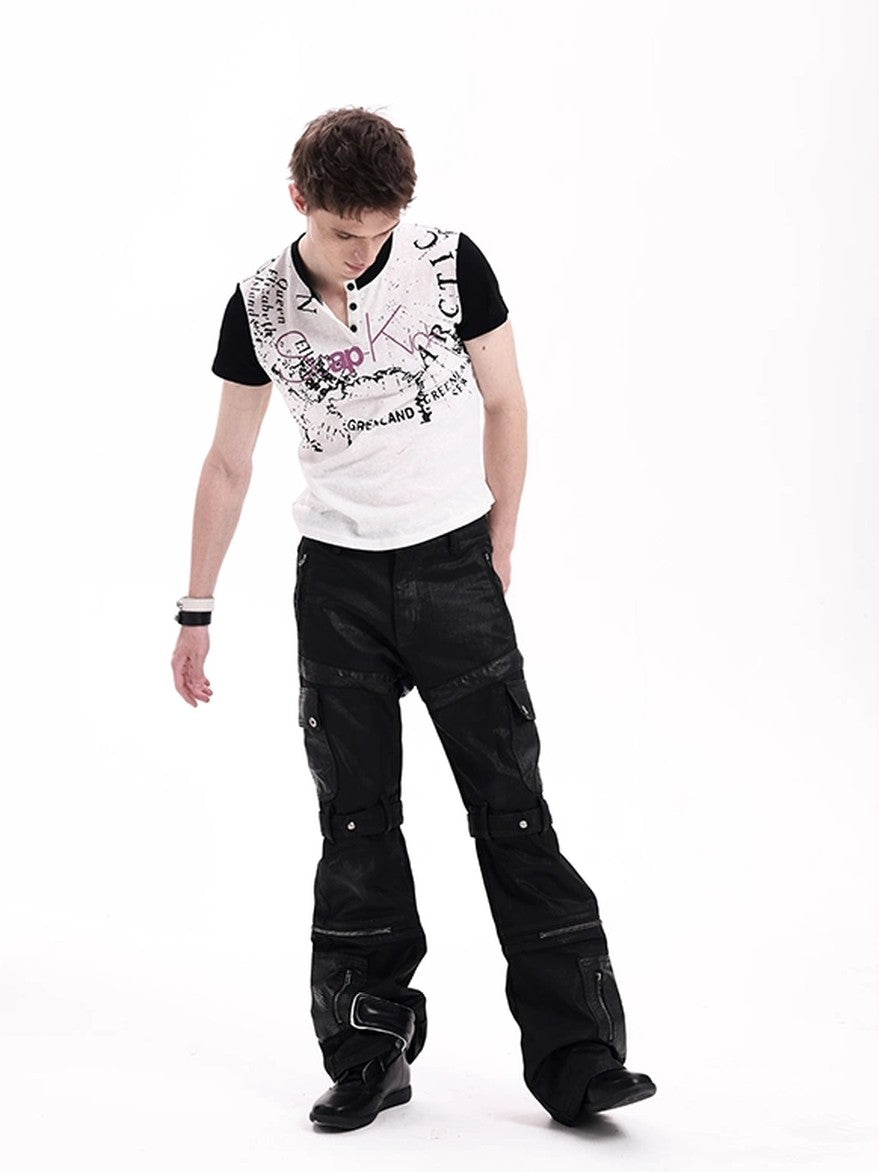 DETW onLine Dark Snakeskin Deconstructed Hand Waxed Patchwork Women&