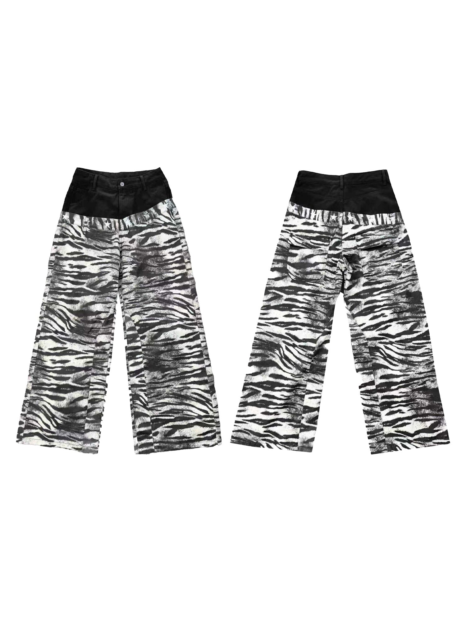 DETW_onLine_Distressed_Zebra_Patchwork_Asymmetrical_Waist_Women&