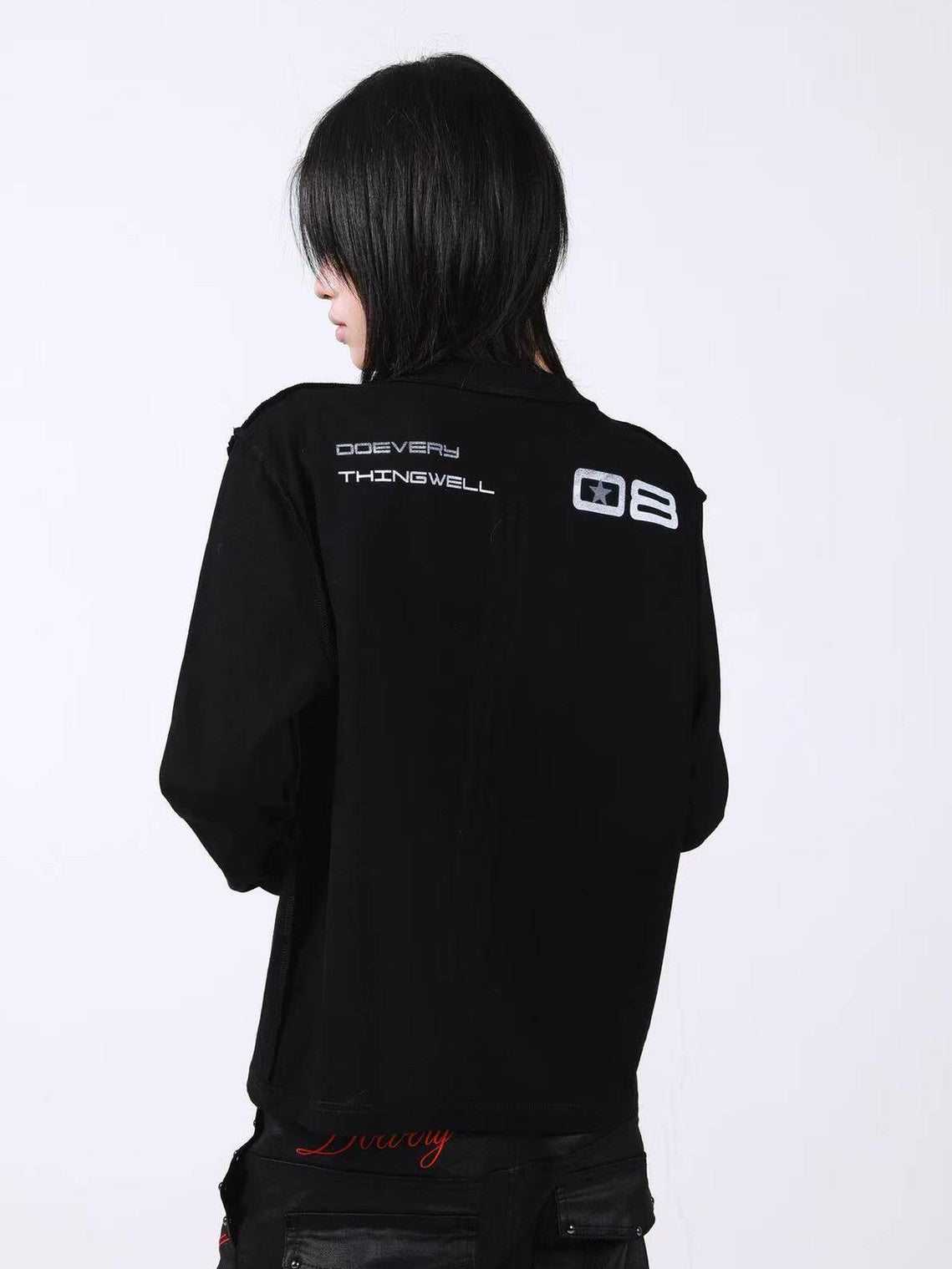 DETW onLine Red Star Reverse Seam Zipper Digital Print Women&