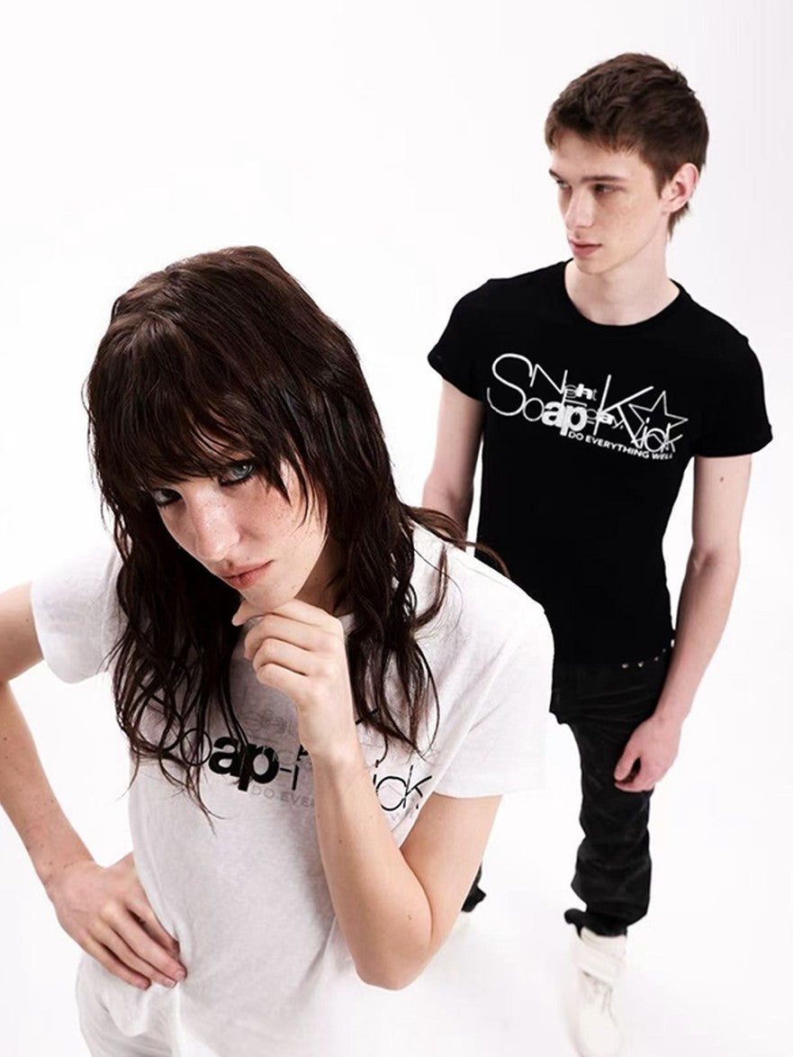 DETW onLine Reflective Silver Slogan Print Women&