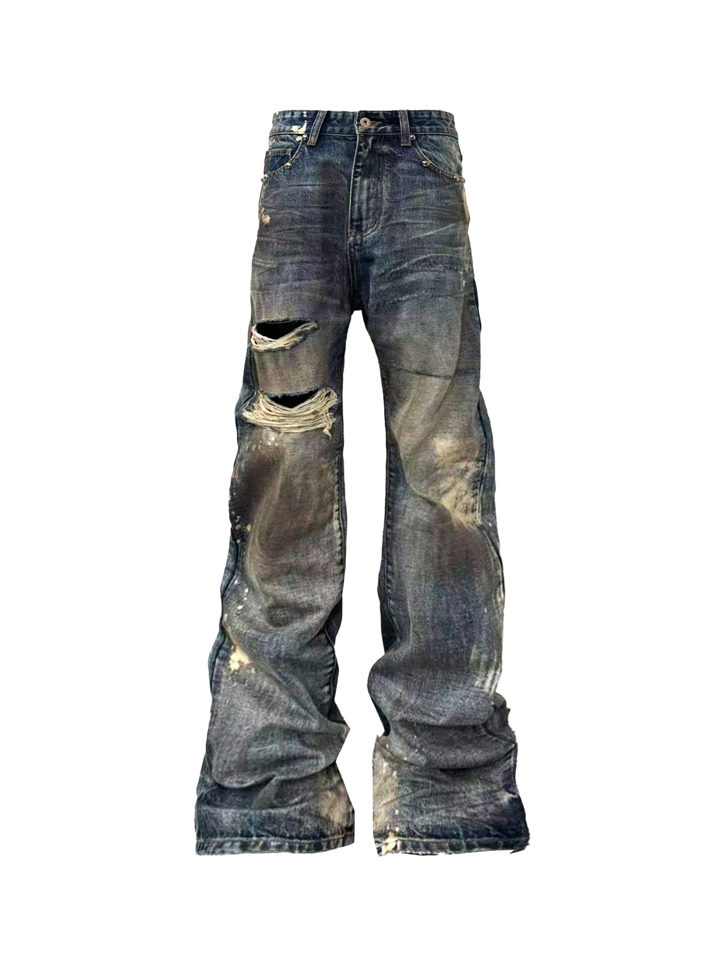 DETW_onLine_Rust_Blue_Ink_Splash_Distressed_Ripped_Women&