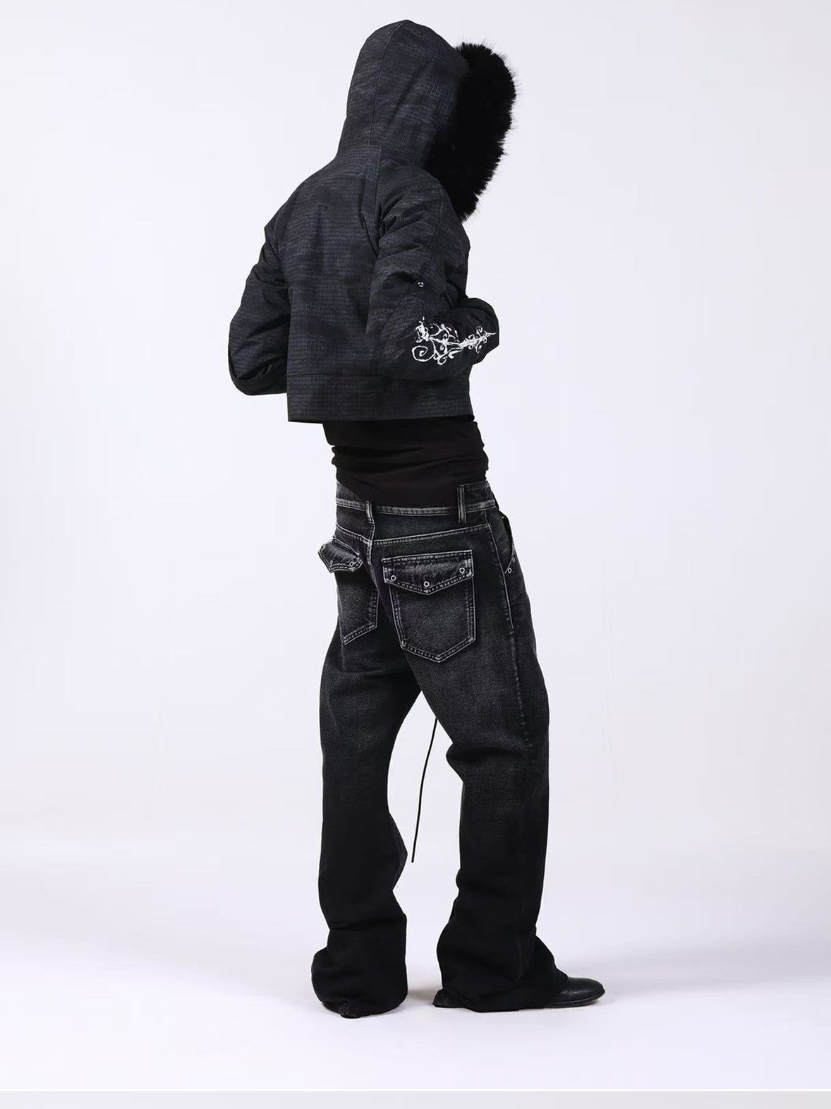 DETW onLine Sun Bleached Riveted Drawstring Stacked A Line Women&