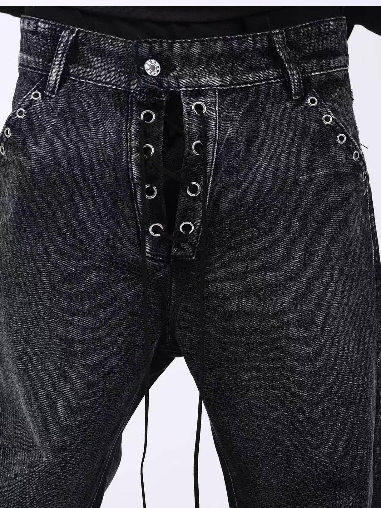 DETW onLine Sun Bleached Riveted Drawstring Stacked A Line Women&