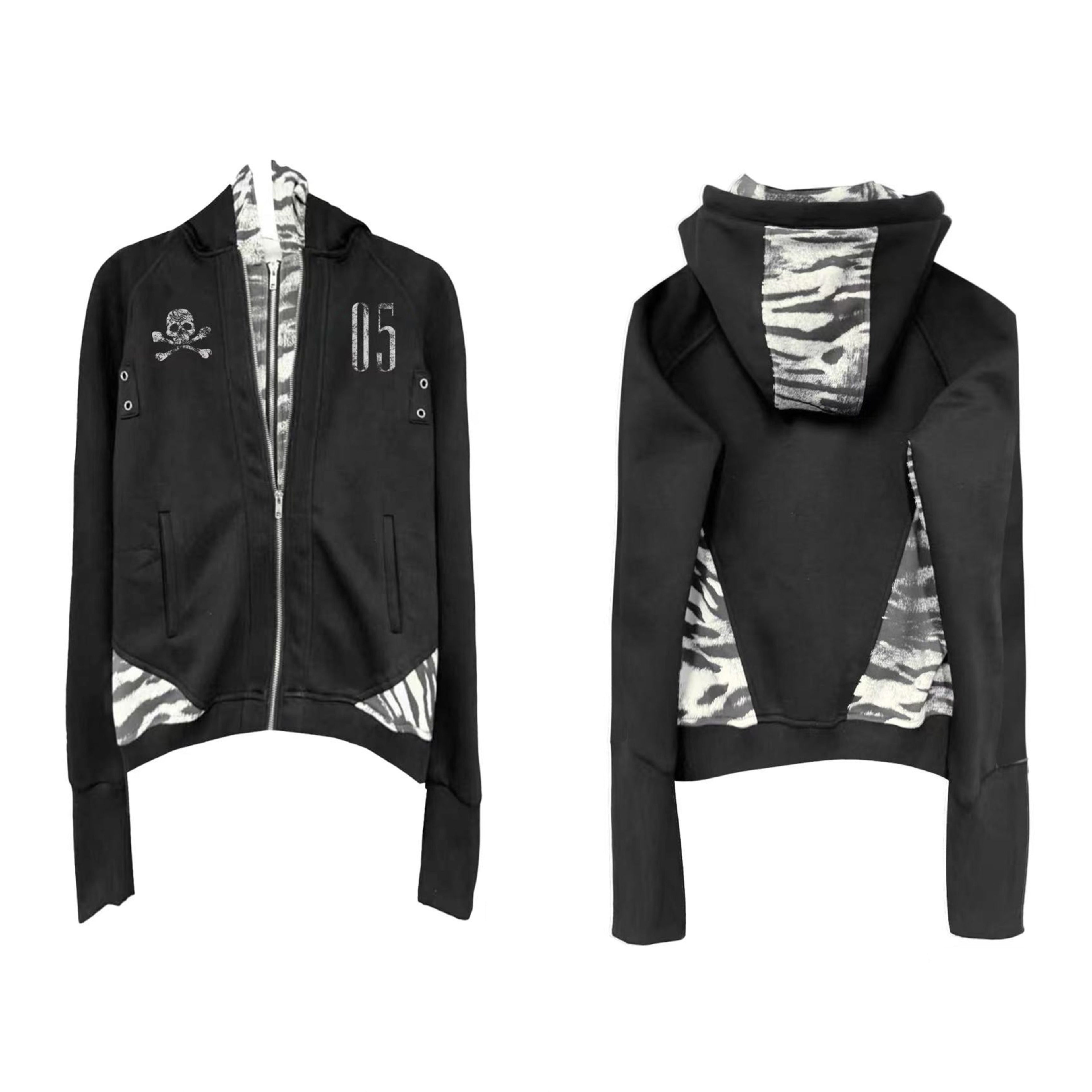 DETW_onLine_Tiger_Print_Skull_Metal_Button_Double_Layer_Women&