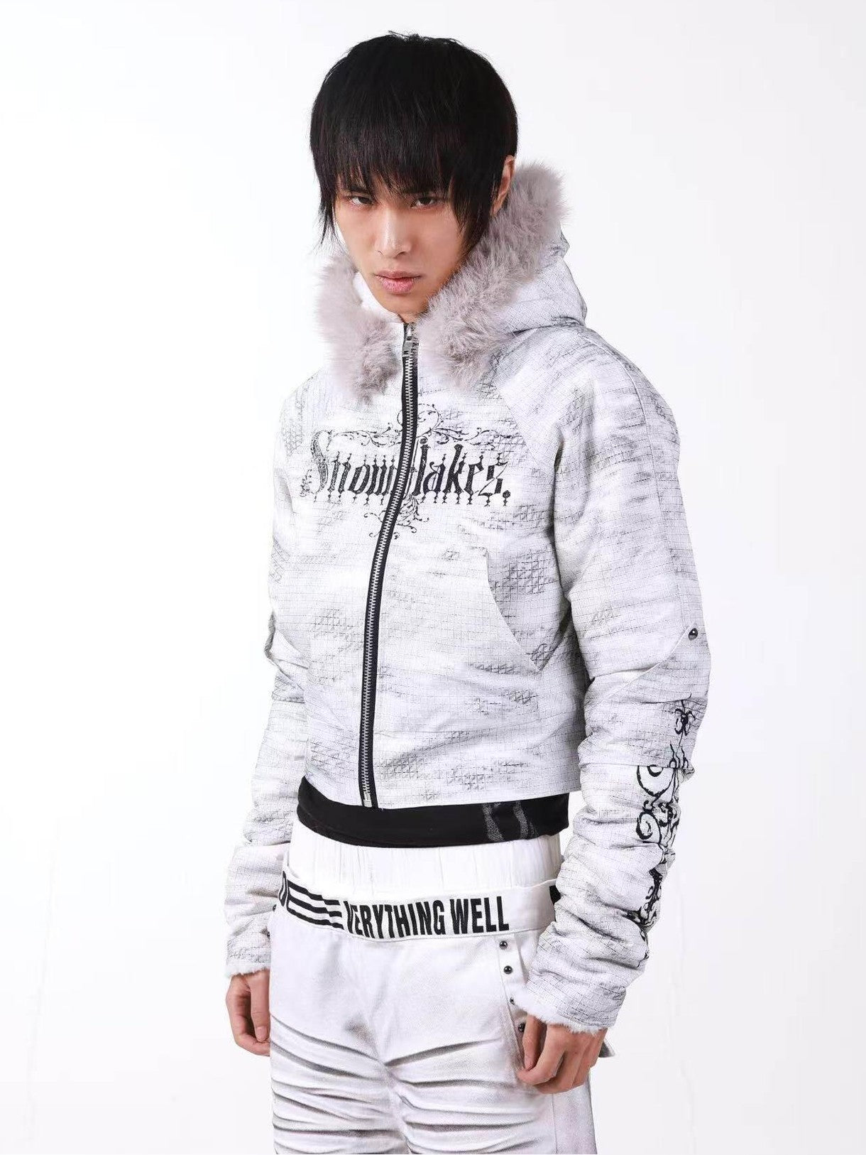 DETW onLine Washed Distressed Fur Trim Knight Eagle Women&