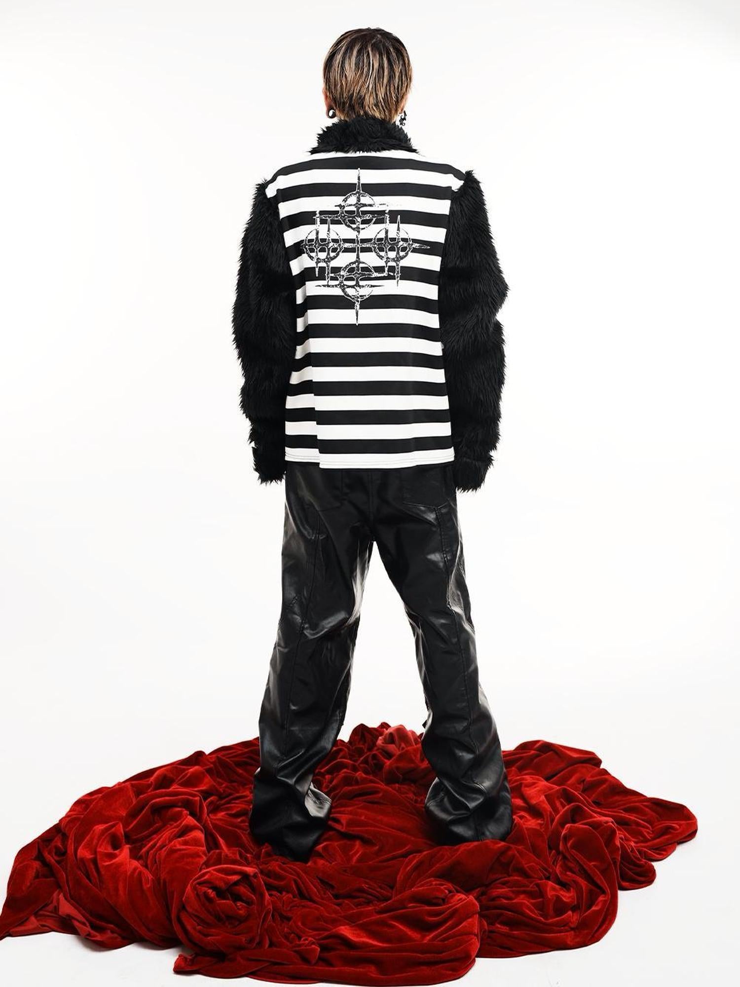 DETW online Dark Stripe Long Pile Polo Shirt