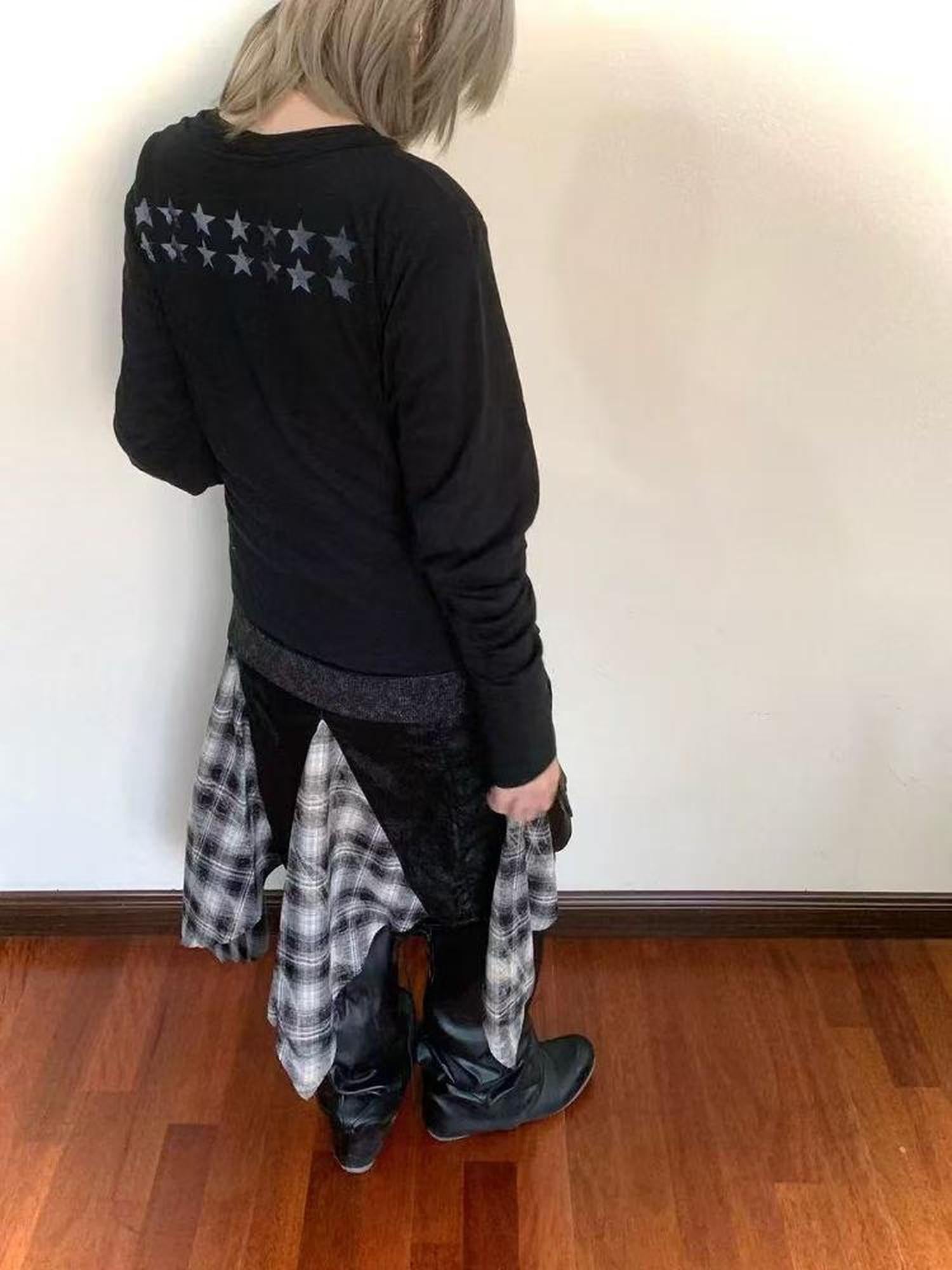 DETW online Double Collar Skull Print Bamboo Cotton Shirt