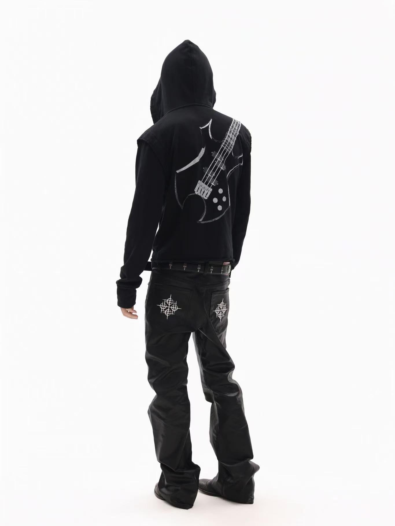 DETW online Guitar Silver Foil Dark Metallic Distressed Women&
