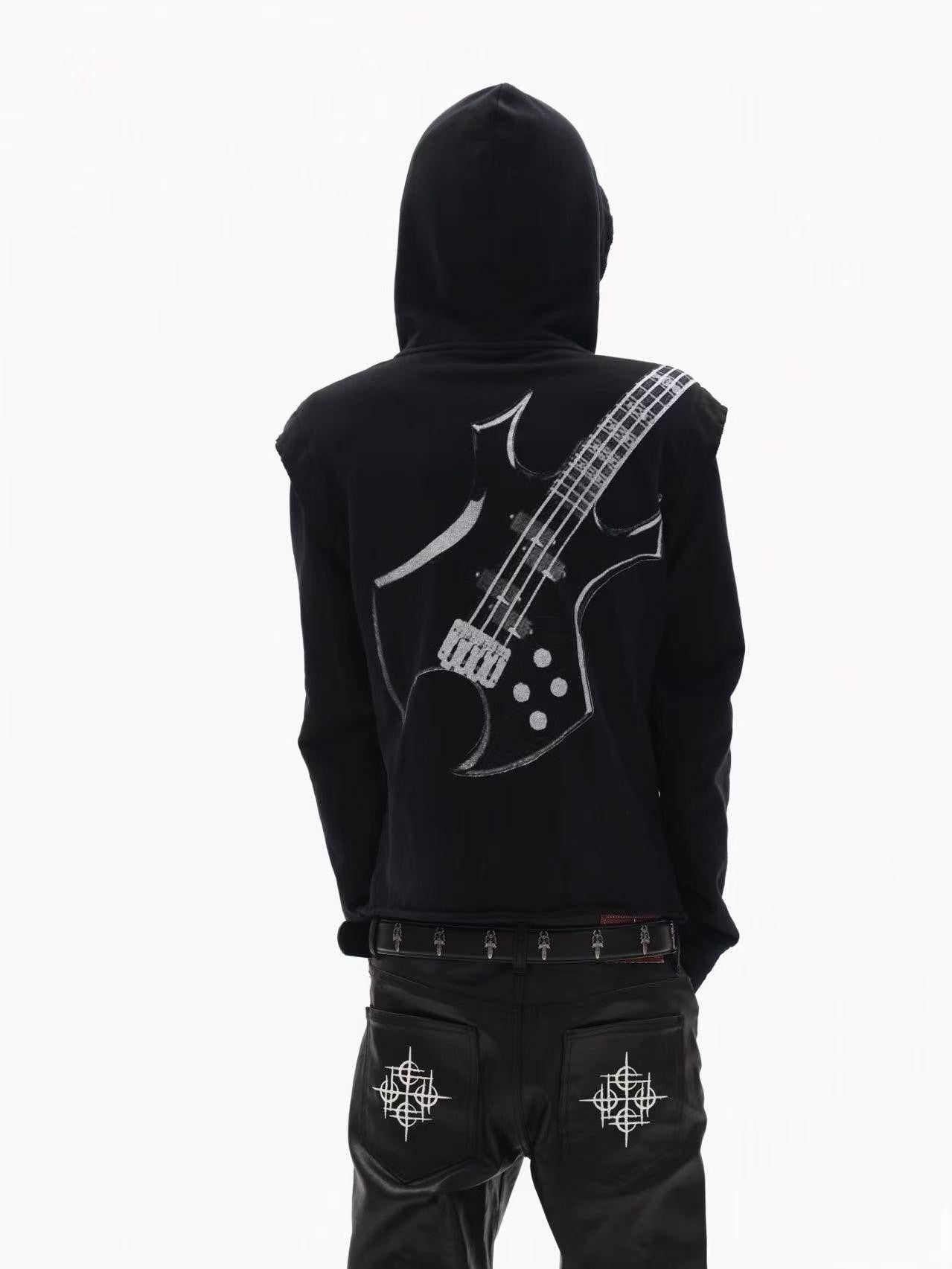DETW online Guitar Silver Foil Dark Metallic Distressed Women&