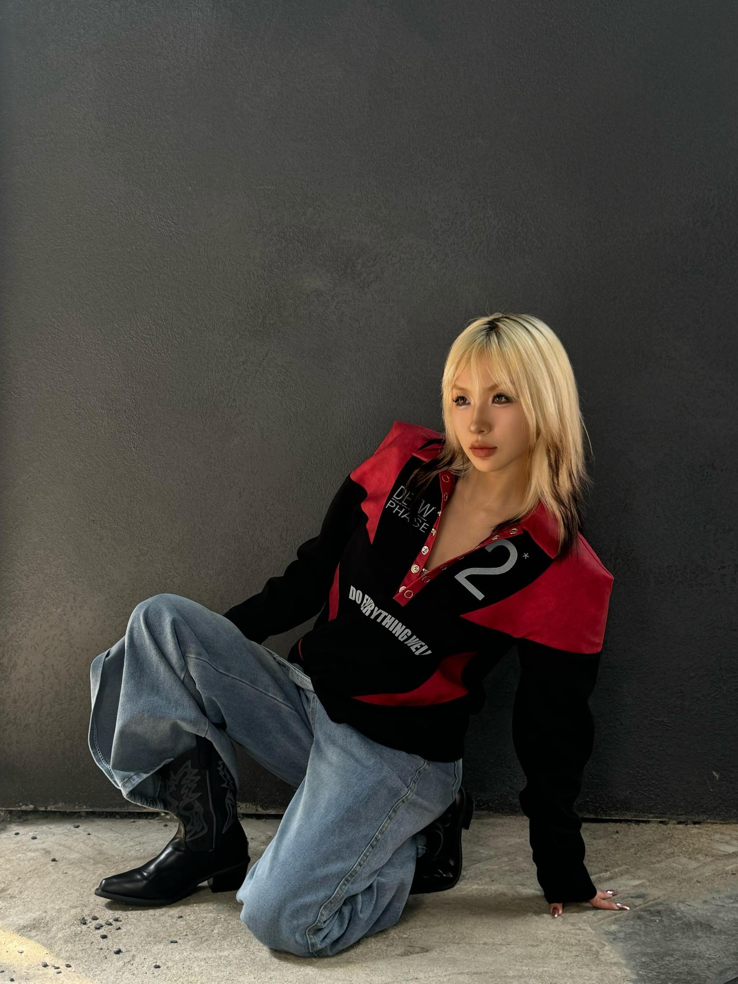 DETW online 拼接重工排扣 Polo 衫