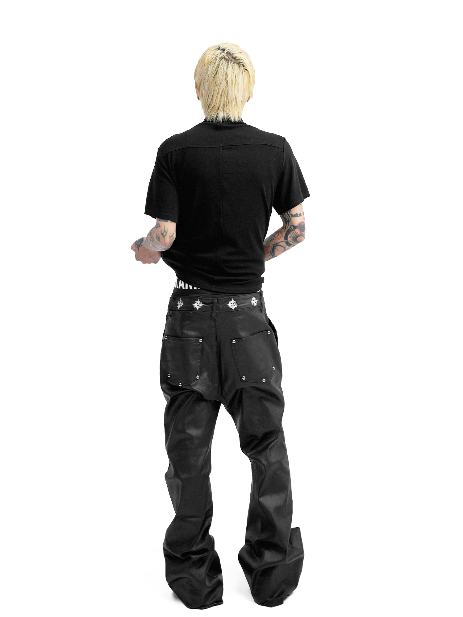 DETW online Vintage Black Coated Flared Jeans