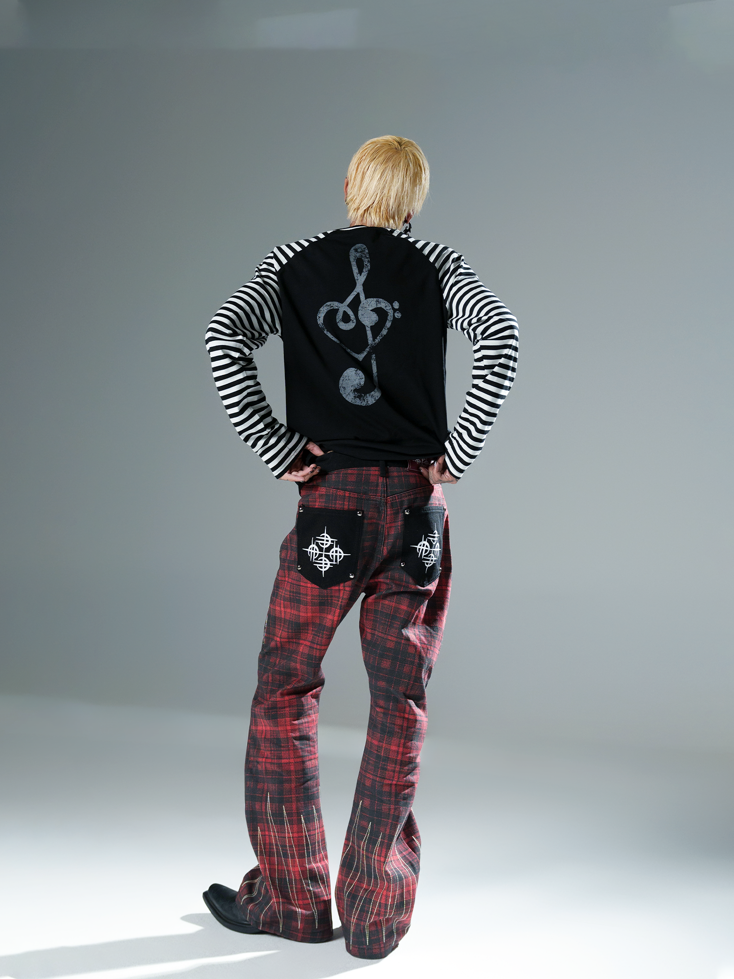 DETW online Vintage Dark Striped Slim Fit Long Sleeve