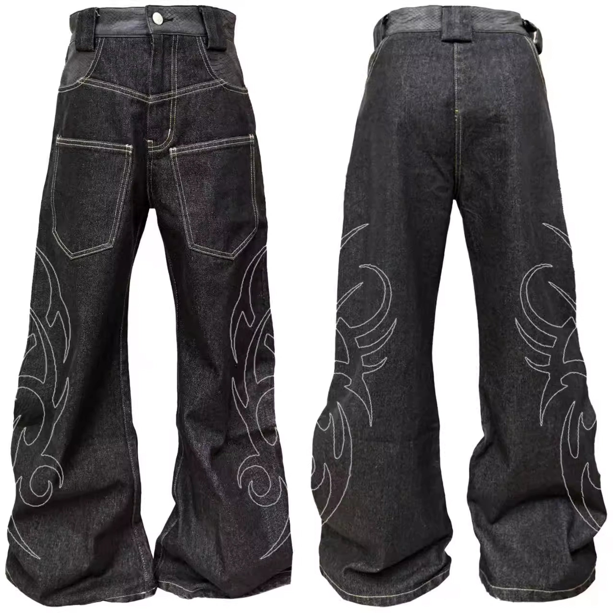 DETW_online_Vintage_Snake_Embroidered_Wide_Leg_Jeans_MISSTT