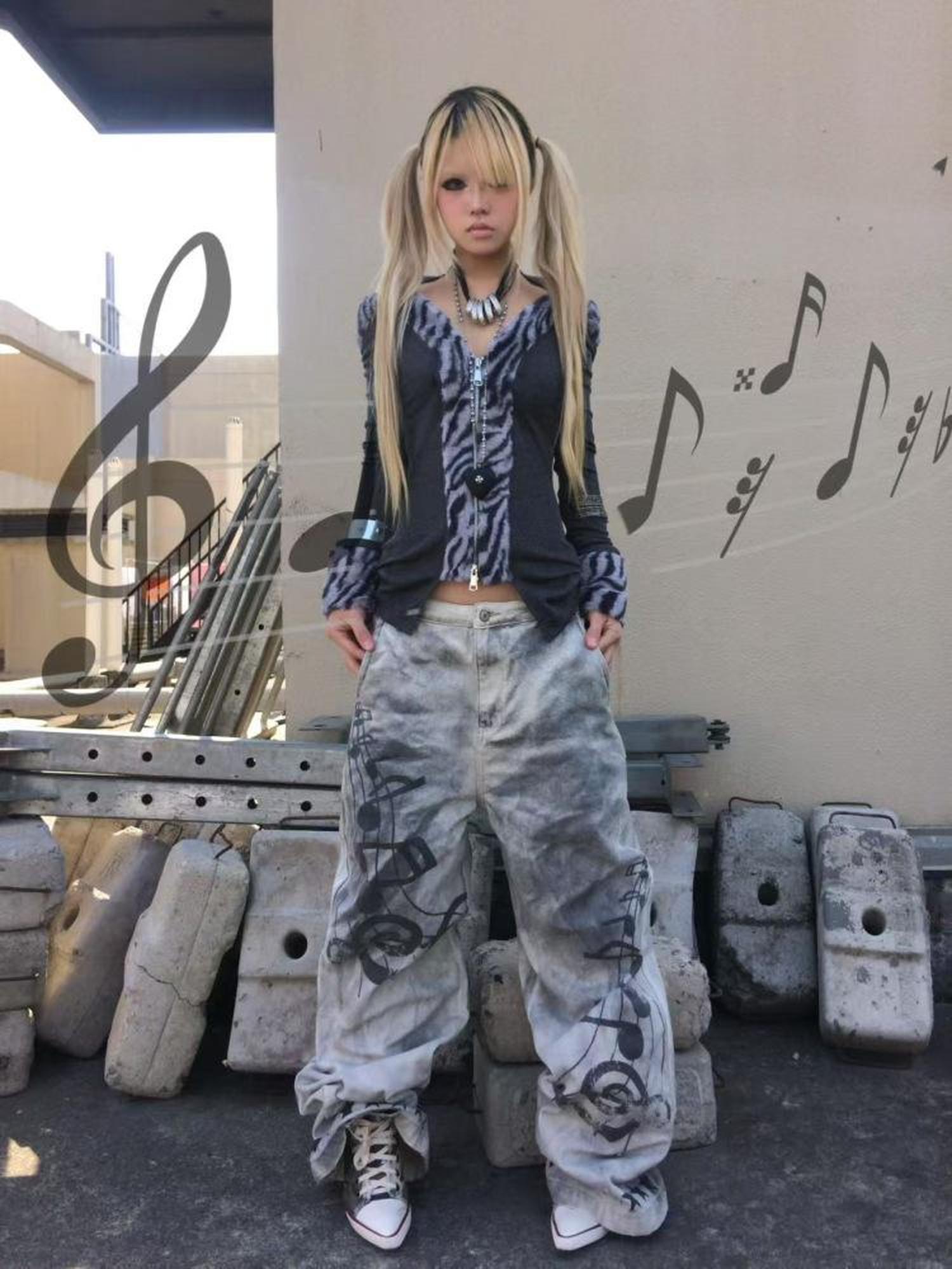 DETW online Vintage Washed Mud Dye Wide Leg Pants
