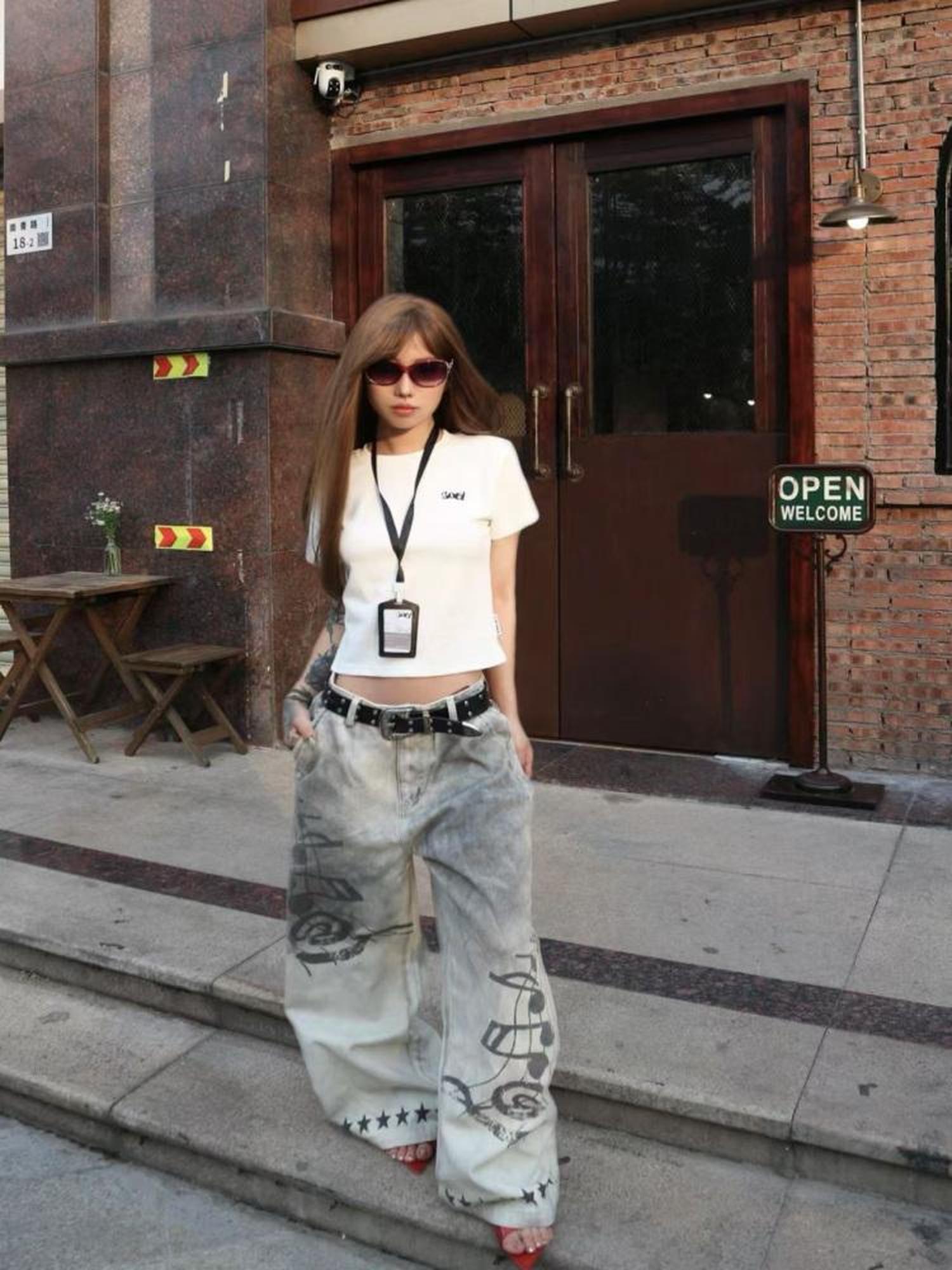 DETW online Vintage Washed Mud Dye Wide Leg Pants