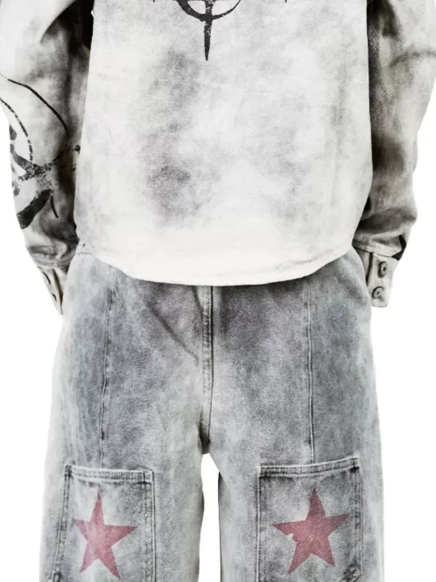 DETW online Vintage Washed Mud Dye Wide Leg Pants