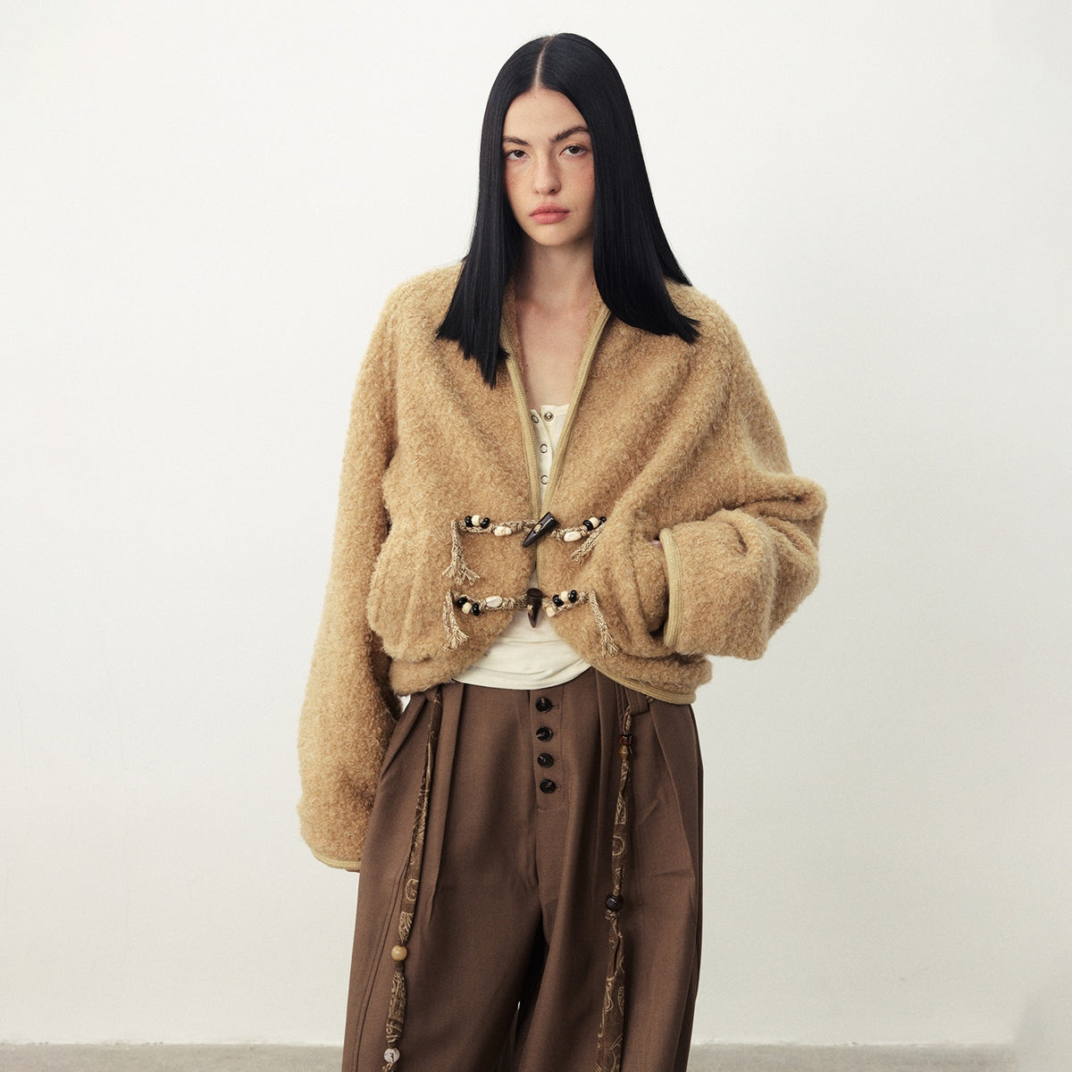 DIDDI_MODA_Batwing_Sleeve_Shawl_Collar_Drop_Shoulder_Women&