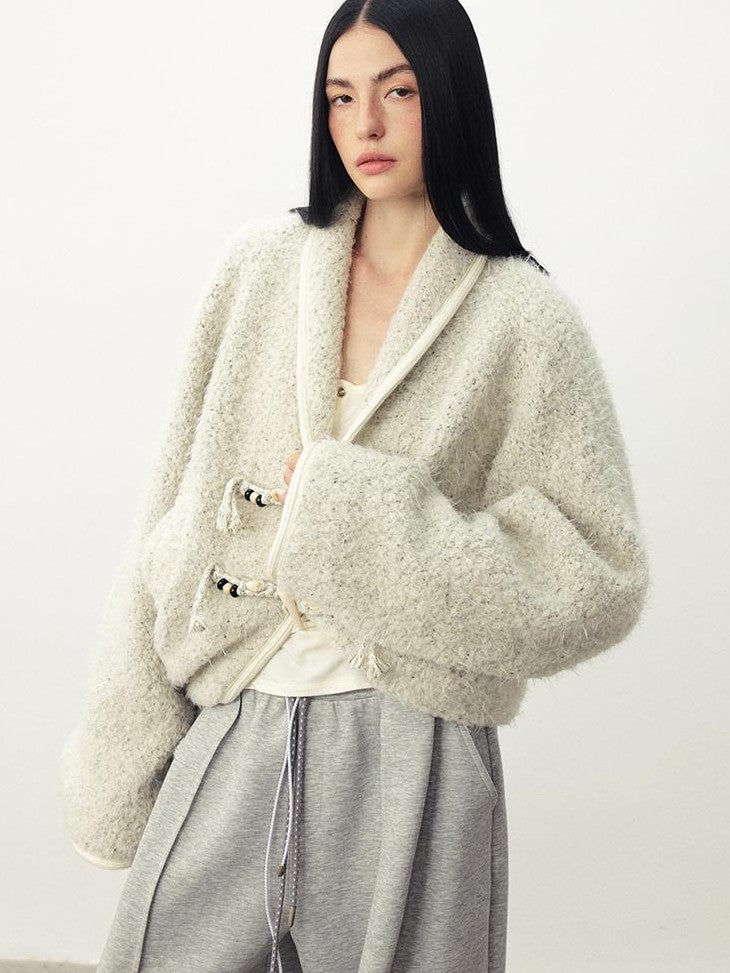 DIDDI MODA Batwing Sleeve Shawl Collar Drop Shoulder Women&