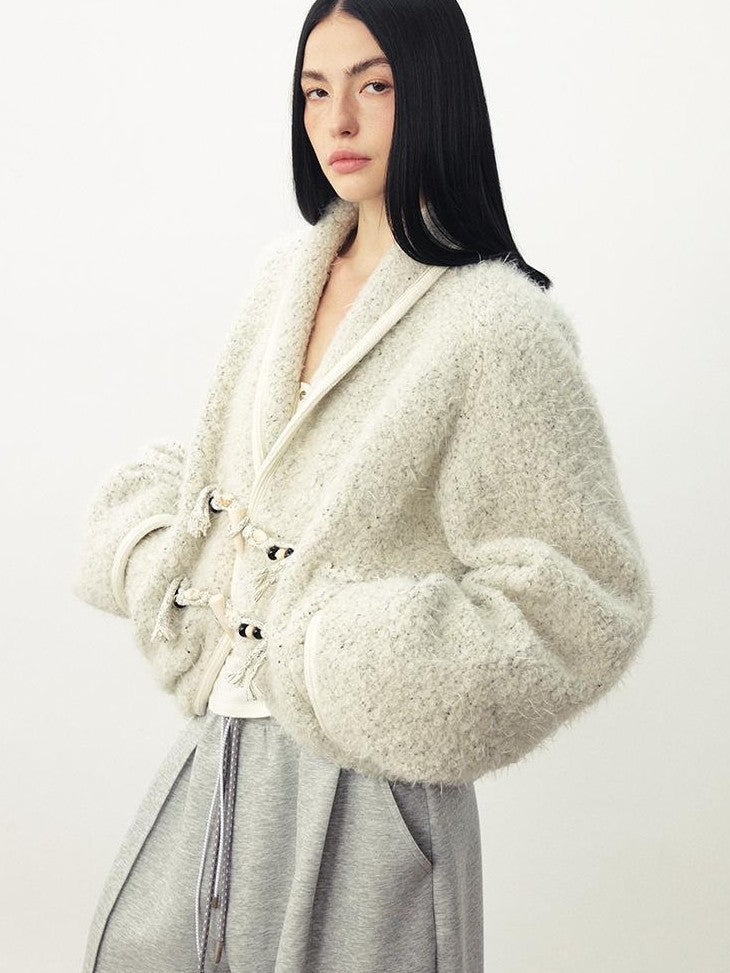 DIDDI MODA Batwing Sleeve Shawl Collar Drop Shoulder Women&