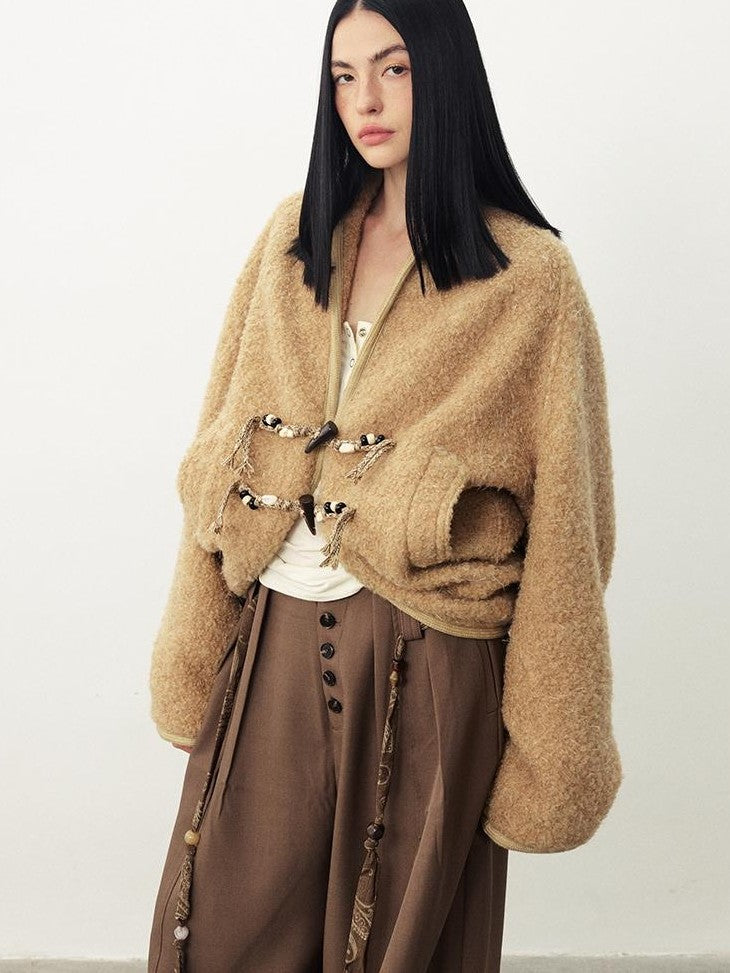 DIDDI MODA Batwing Sleeve Shawl Collar Drop Shoulder Women&
