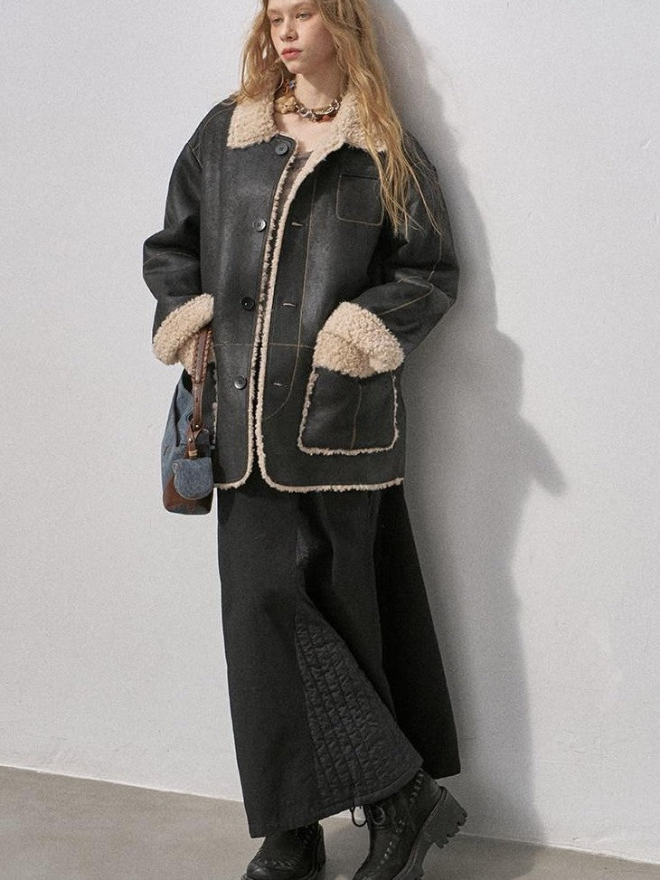 DIDDI MODA Black Quilted Patchwork Asymmetric Sculpted Tailoring Women&