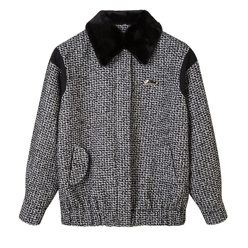 DIDDI_MODA_Black_White_Plaid_Minimalist_Bow_Women&