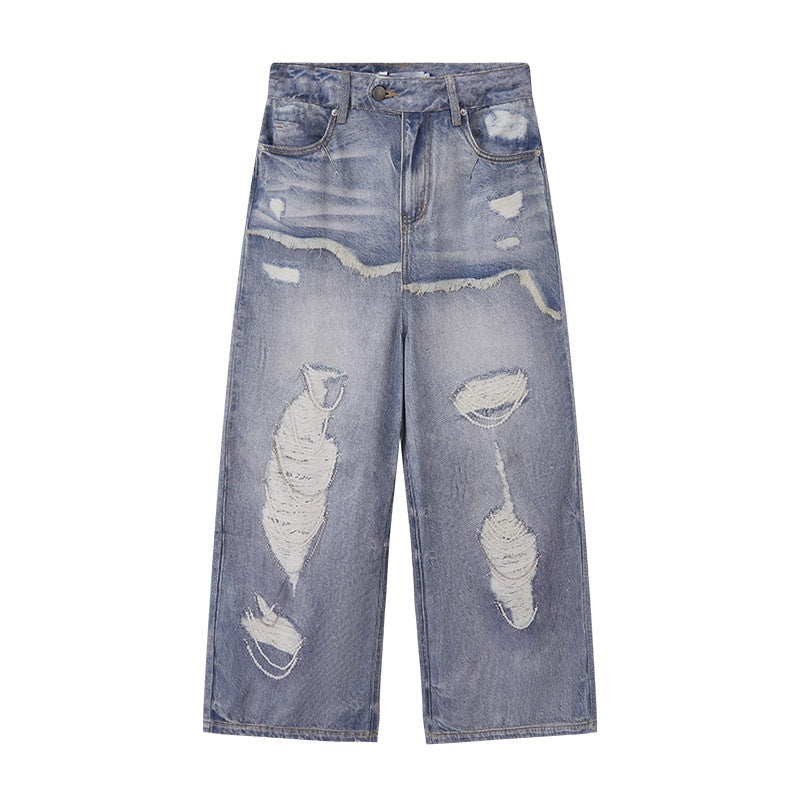 DIDDI_MODA_Blue_Printed_Distressed_Faux_Layered_Women&