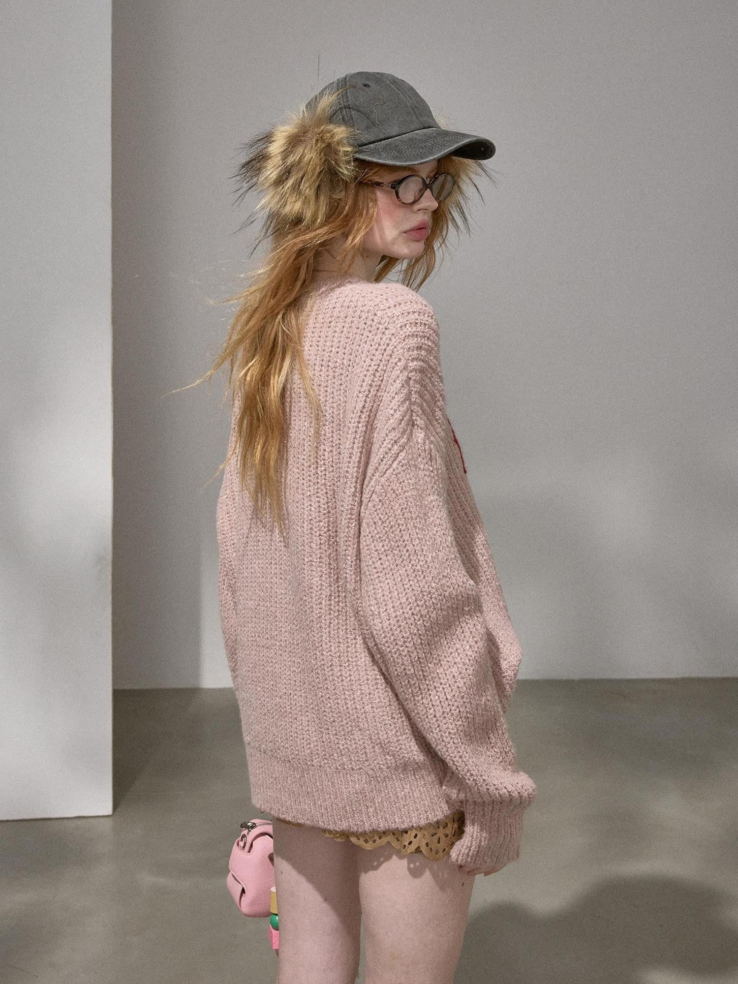 DIDDI MODA Cloud Sleeves Lettered Oversized Pullover Women&